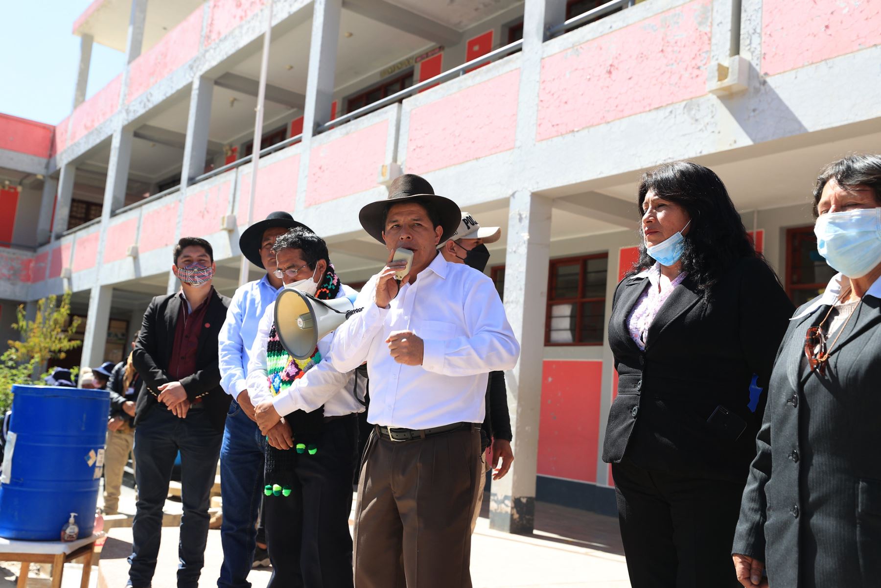 Presidente Pedro Castillo inspecciona la I.E Mariscal Cáceres de la provincia de Tayacaja en Huancavelica.
Foto: ANDINA/Prensa Presidencia