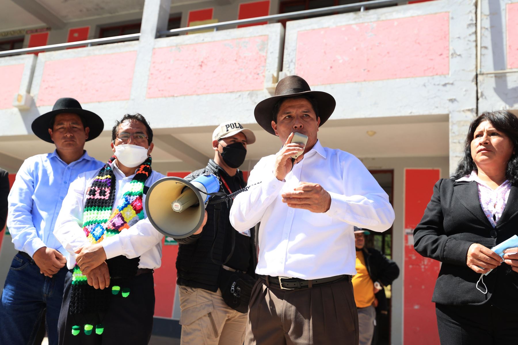 Presidente Pedro Castillo inspecciona la I.E Mariscal Cáceres de la provincia de Tayacaja en Huancavelica.
Foto: ANDINA/Prensa Presidencia