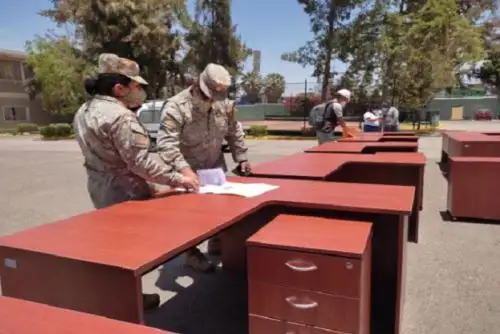Los bienes requeridos se dividen en 250 sillas de metal tipo gerencial y 250 sillas de metal tipo giratorio; así como 865 escritorios estándar en melamine y 898 escritorios medianos.