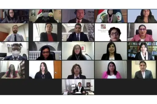 La presidenta del Poder Judicial, Elvia Barrios Alvarado, inauguró este espacio de intercambio y aprendizaje entre los operadores de justicia para dar a conocer las iniciativas impulsadas que buscan mejorar la respuesta del sistema frente a la violencia contra las mujeres. Foto: ANDINA/Difusión