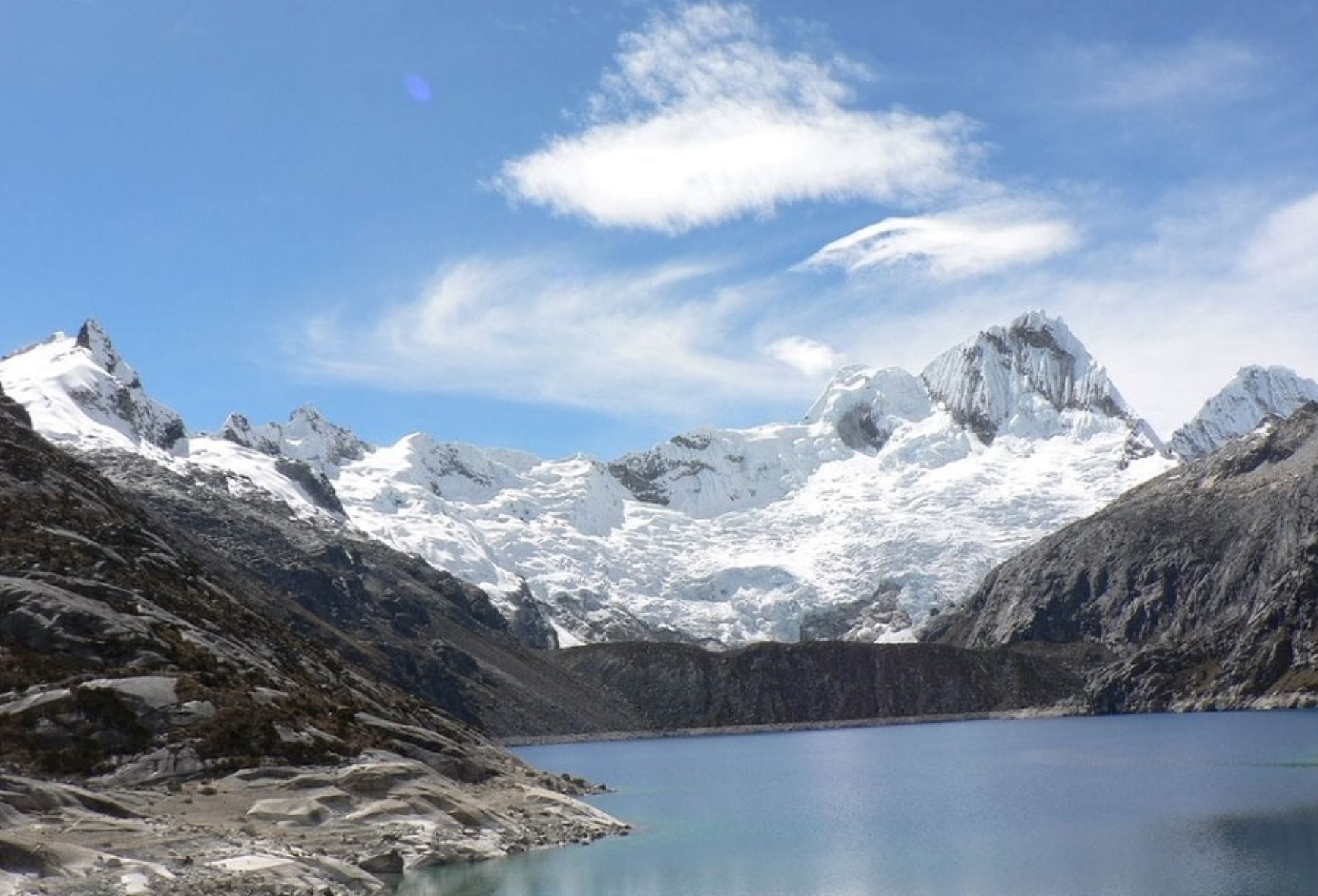 Los glaciares ubicados en el Parque Nacional Huascarán sufren de un acelerado deshielo, advierte un estudio de la Unesco. ANDINA/Difusión