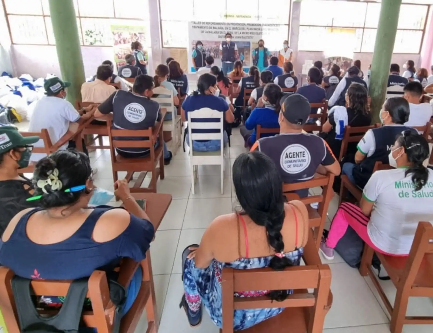 El Ministerio de Salud fortaleció las capacidades de agentes comunitarios de salud de Loreto para prevenir el dengue y la malaria en esa región. ANDINA/Difusión