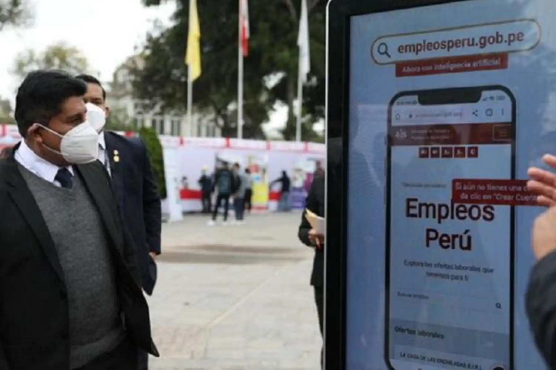 Ministro de Trabajo y Promoción del Empleo, Juan Lira, presentó hoy la nueva Bolsa de Trabajo que utiliza la inteligencia artificial. Foto: Cortesía.