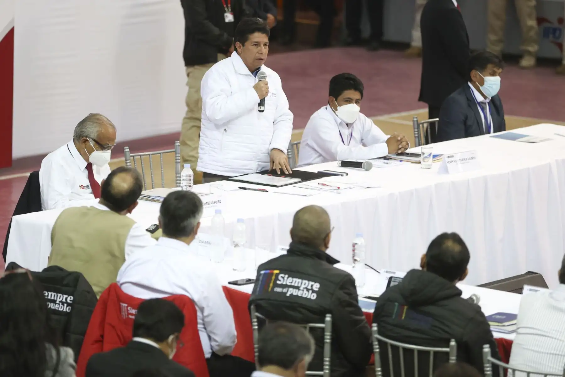 Jefe de Estado, Pedro Castillo, preside el XVIII Consejo de Ministros Descentralizado en Huaraz, región Áncash. Foto: ANDINA/Prensa Presidencia
