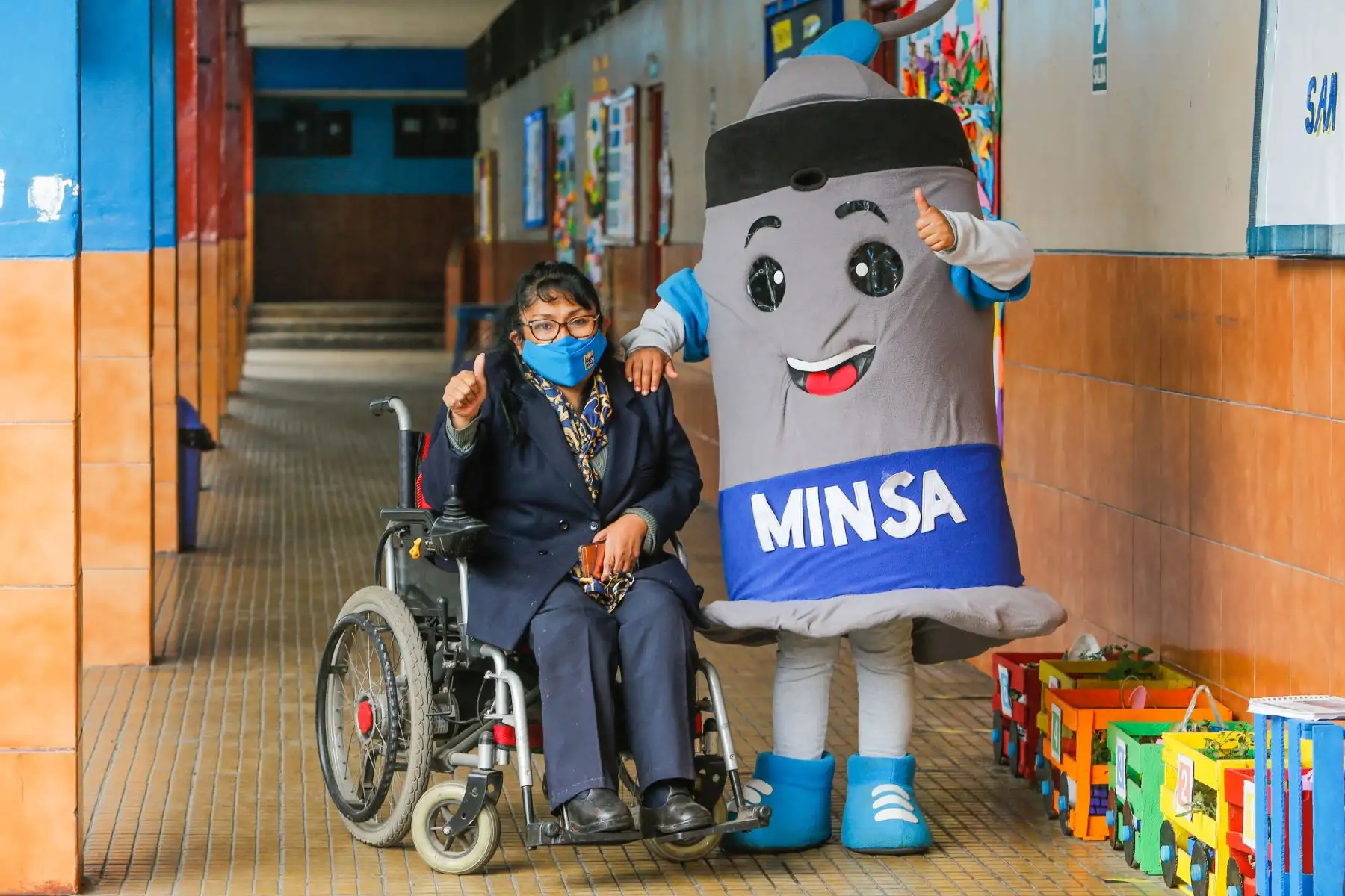Ministerio de Salud refuerza medidas de prevención contra la covid-19 en colegios.
Foto: Minsa