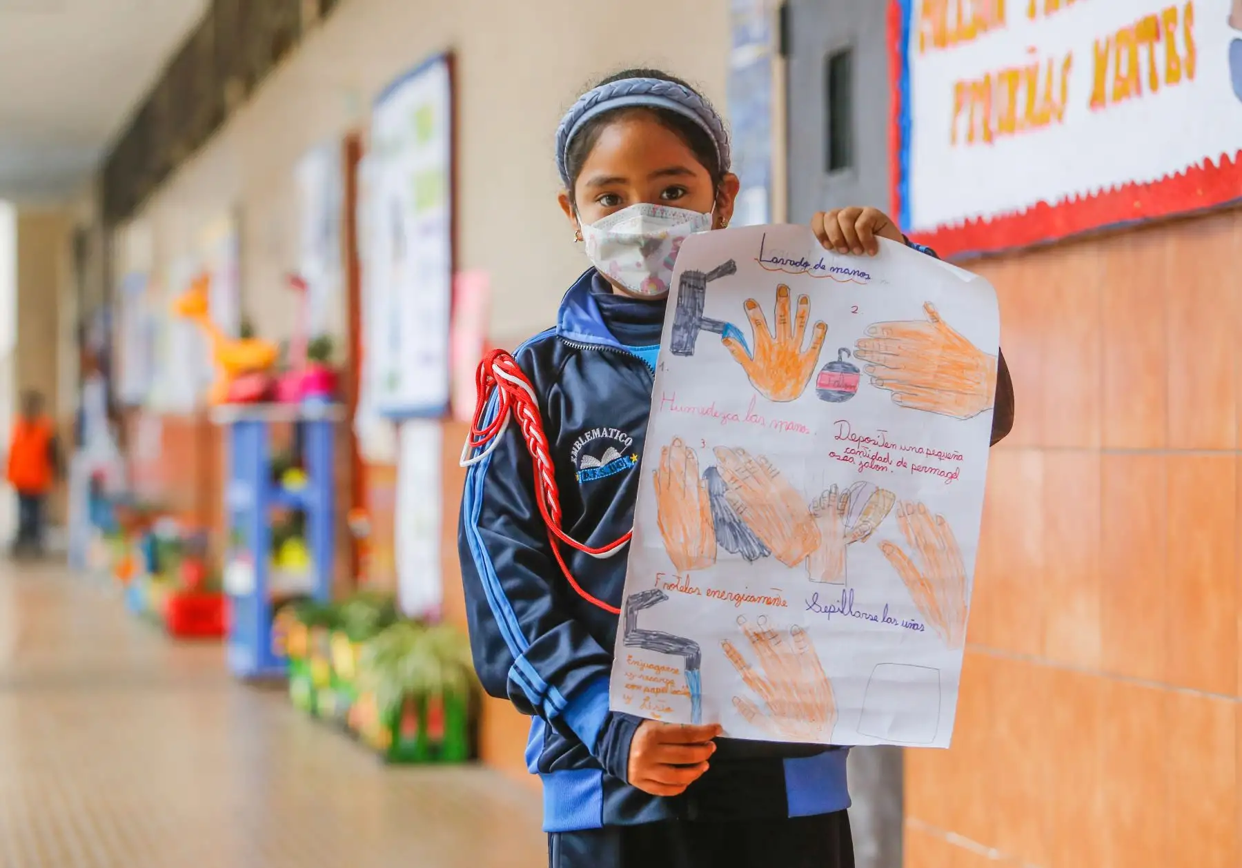 Ministerio de Salud refuerza medidas de prevención contra la covid-19 en colegios.
Foto: Minsa