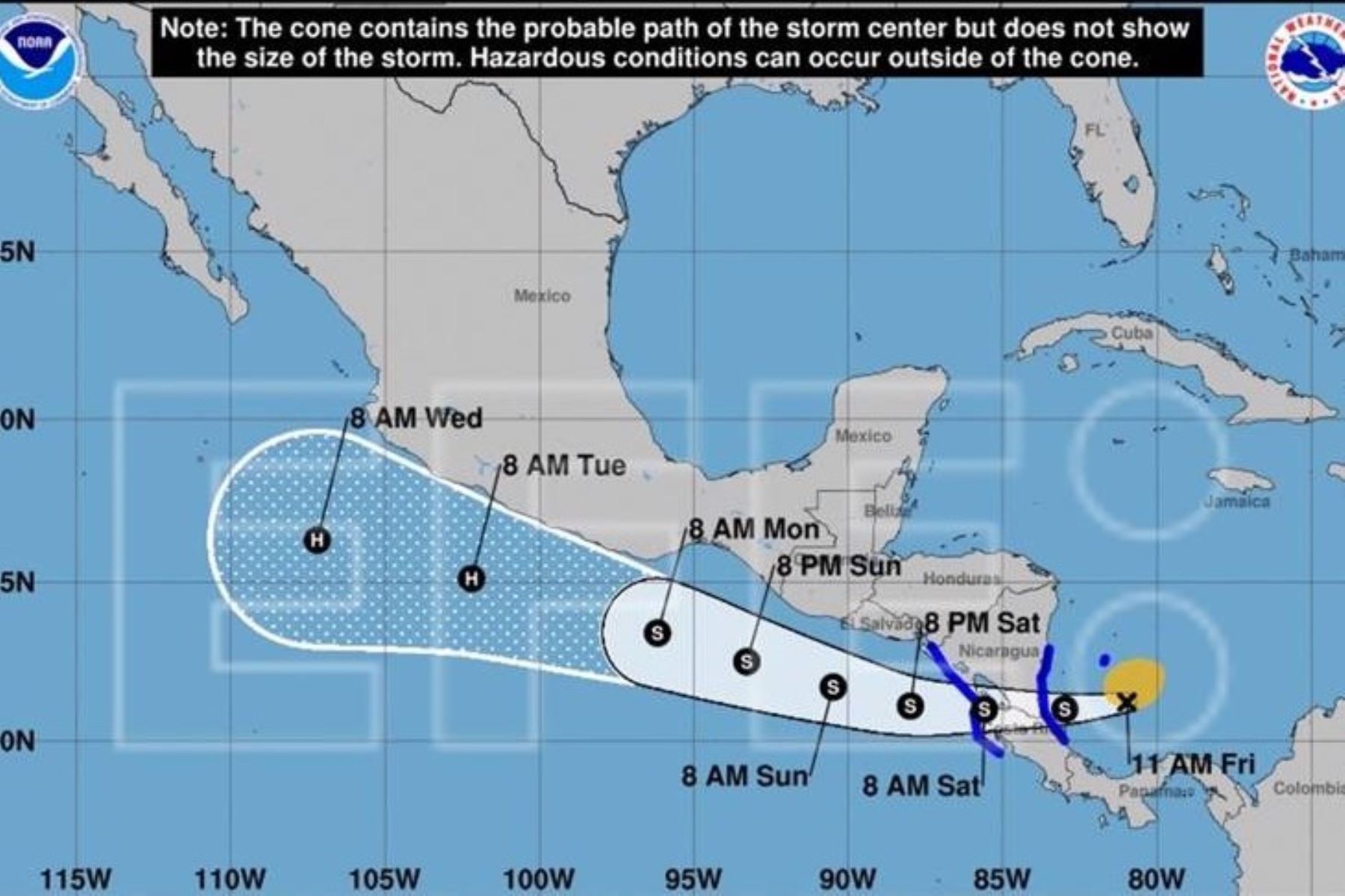 Bonnie: tormenta tropical arroja fuertes lluvias en Nicaragua y Costa Rica