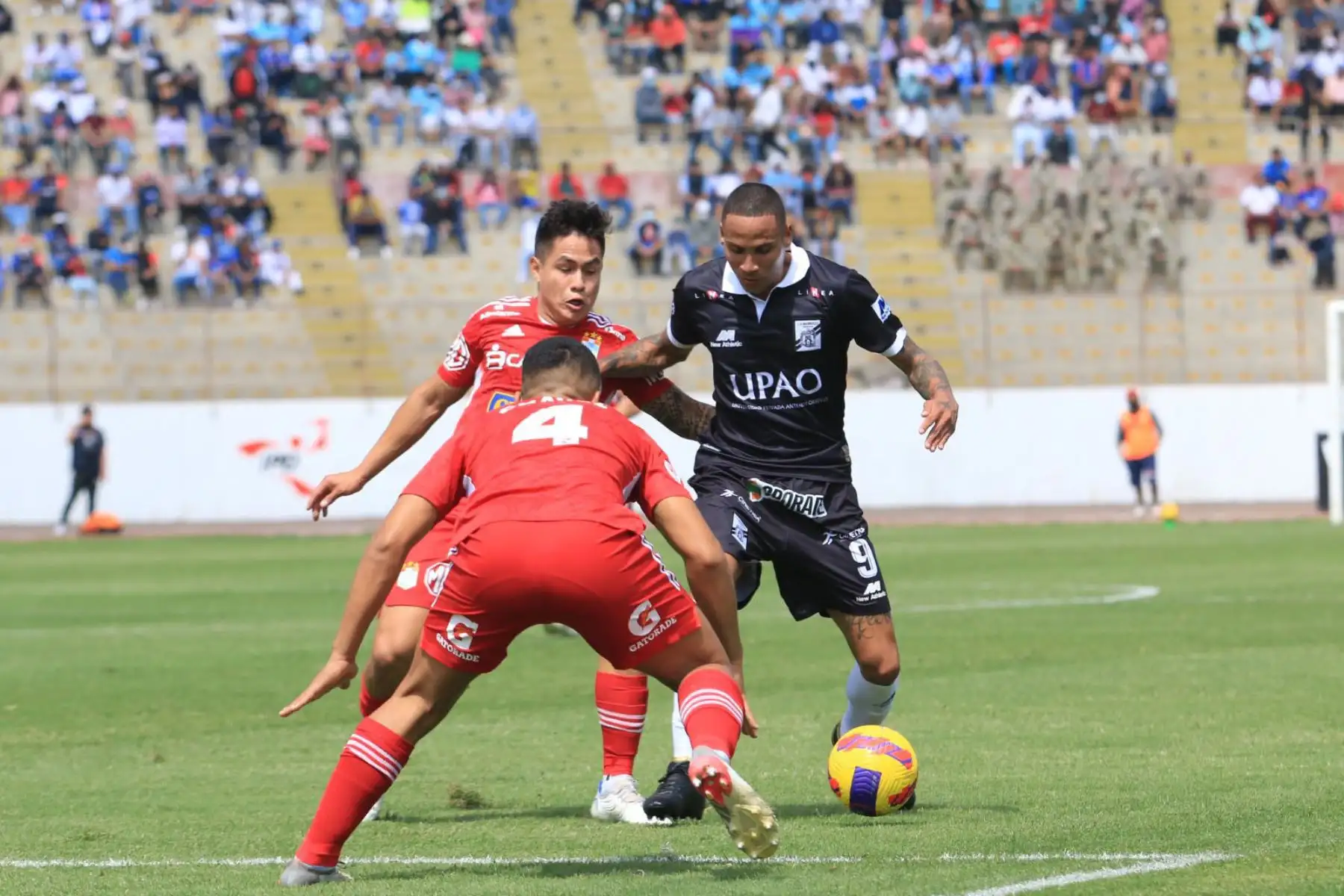 Sporting Cristal se se enfrenta al club Carlos  Mannucci en el partido de la jornada 19 del Torneo Apertura de la Liga 1 en el estadio Mansiche.
Foto: Liga 1