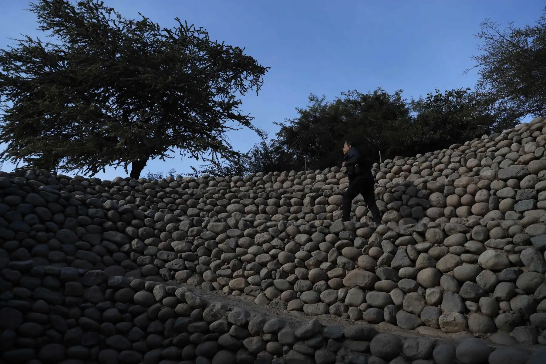 "La sociedad nasca, era una cultura teocrática", agregó Yalli al indicar que era un pueblo que miraba mucho "hacia arriba", como muestran las líneas que elaboraron, cuyo origen y función también está vinculado con el culto a las divinidades. Foto: EFE