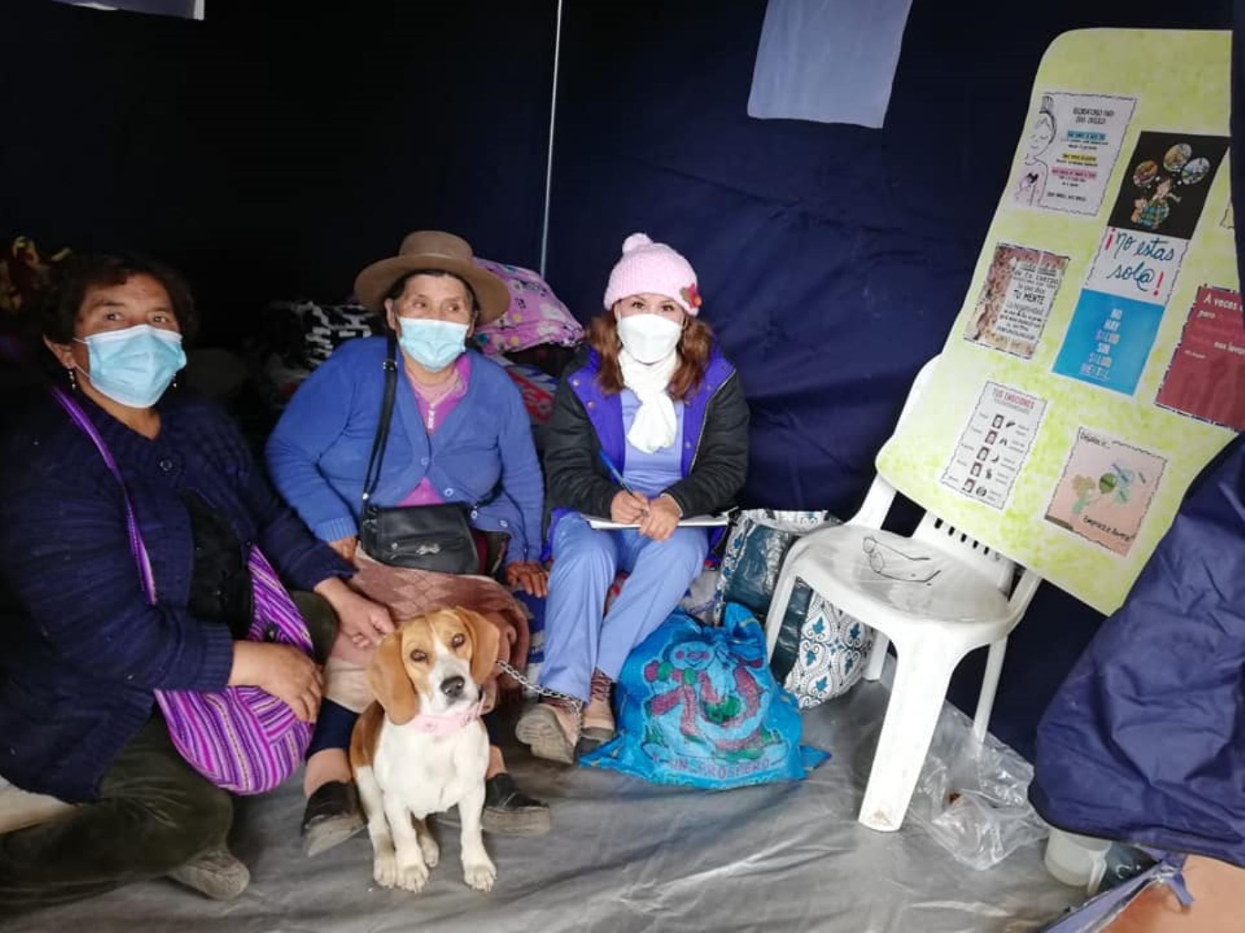 Especialistas de la Diresa Áncash ejecutan campañas de salud mental a favor de los damnificados del distrito de Chavín de Huántar y superar el trauma ocasionado por el deslizamiento del cerro Shallapa. Foto: ANDINA/difusión.