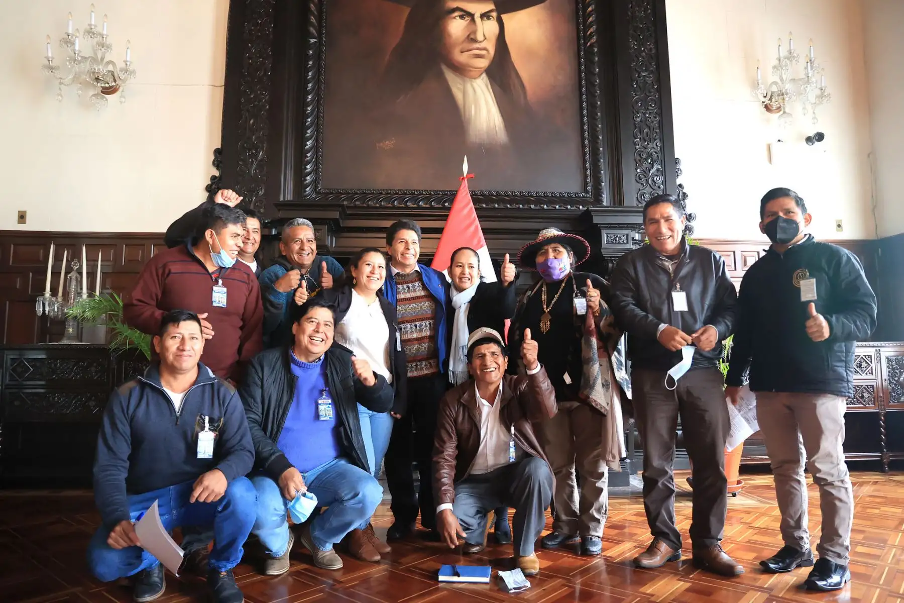 Presidente de la República, Pedro Castillo, sostiene reunión con representantes de la Federación Nacional de Cafetaleros y Agricultores del Perú.
Foto: ANDINA/Prensa Presidencia