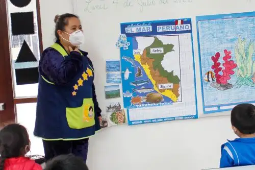 La principal herramienta del docente en clases es su voz por lo que es necesario cuidarla con diversas técnicas vocales, Foto: ANDINA/Difusión