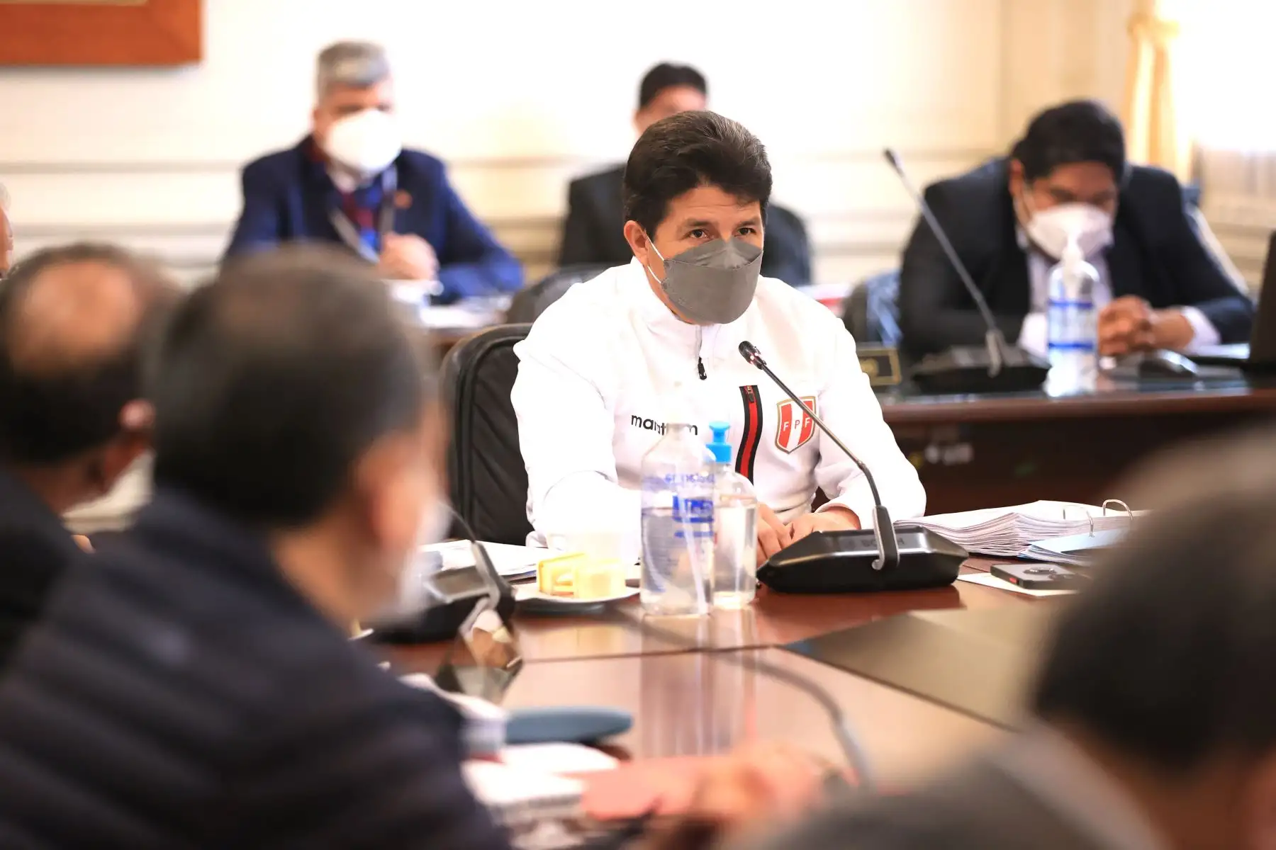 Presidente de la República, Pedro Castillo, lidera sesión del Consejo de Ministros que se realiza en Palacio de Gobierno. Foto: ANDINA/Prensa Presidencia