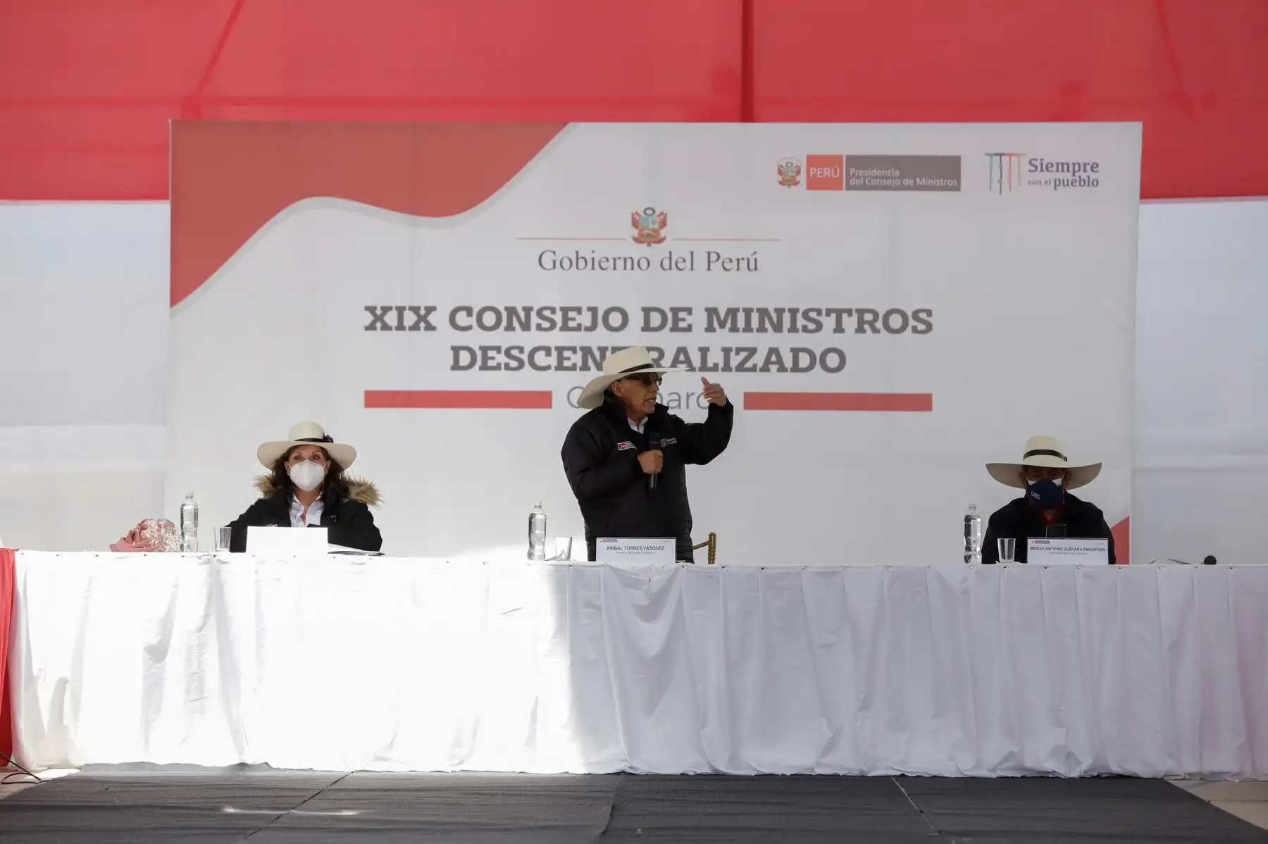 El Presidente del Consejo de Ministros, Anibal Torres, lideró juntos a sus ministros de Estado el X Consejo de Ministros Descentralizado en la ciudad de Celendín, región de Cajamarca.
Foto: ANDINA/ PCM