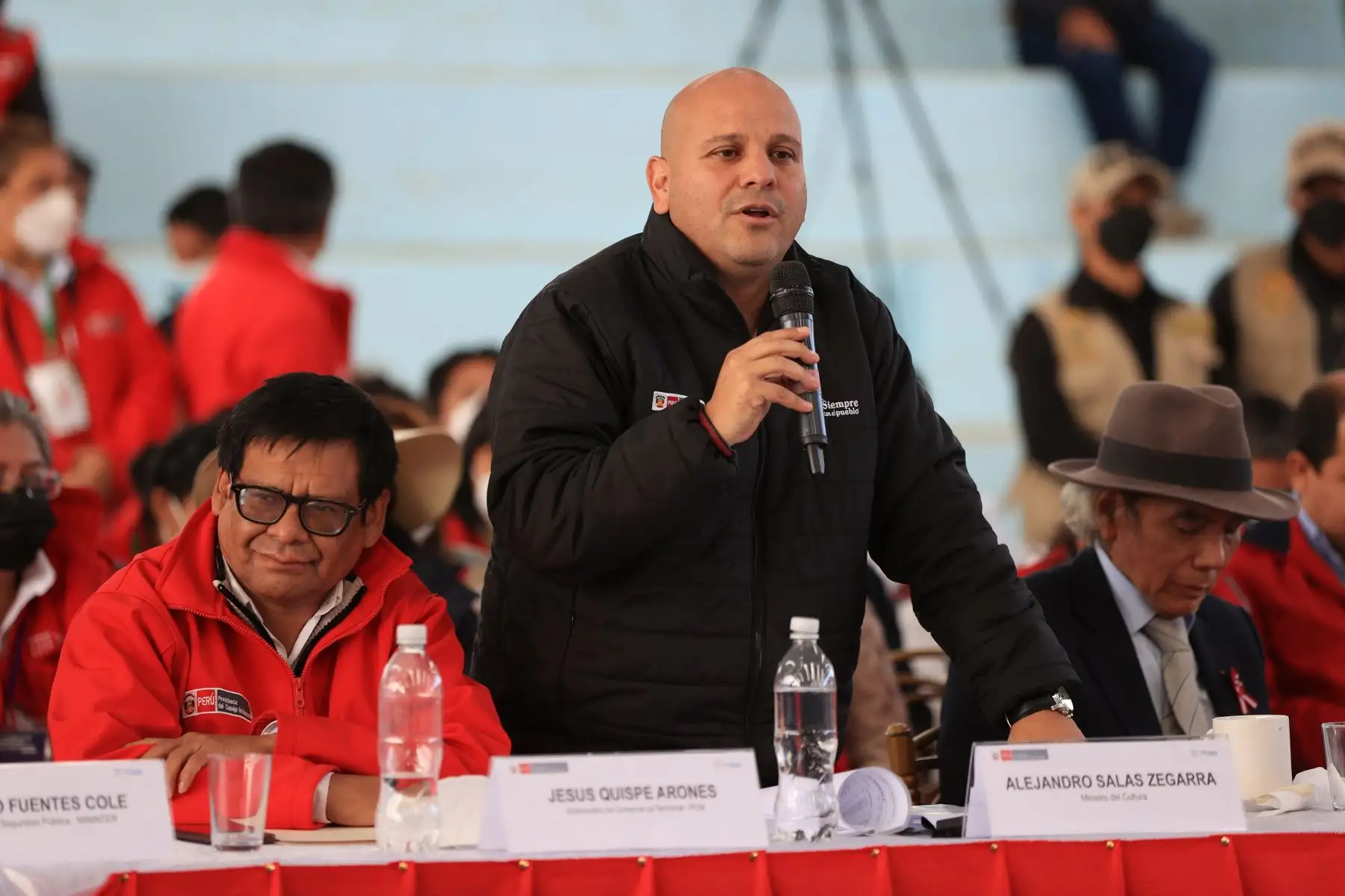 Ministro de Cultura, Alejandro Salas, participó del XIX Consejo de Ministros Descentralizado en la ciudad de Celendín, Cajamarca.
Foto: ANDINA/ Presidencia Perú