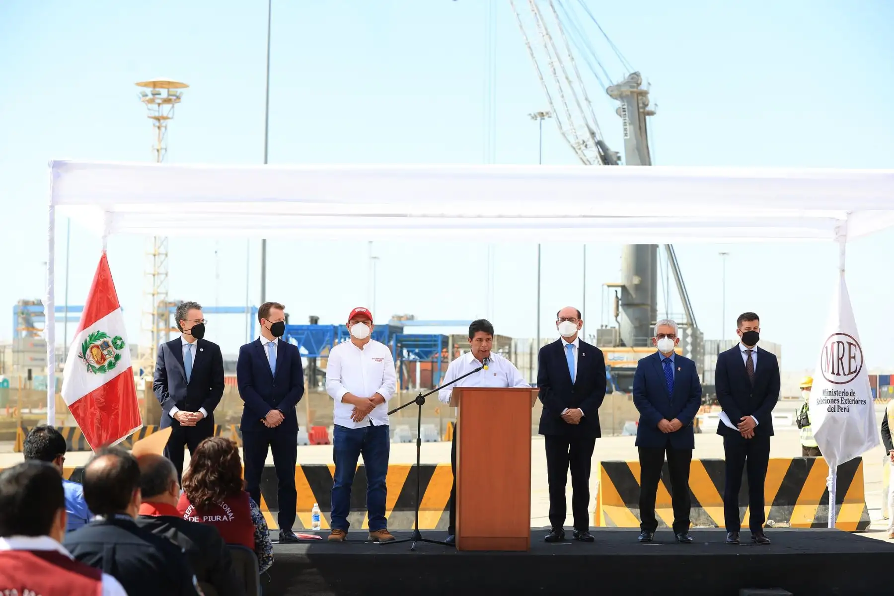 Presidente Pedro Castillo inaugura Unidad de Control Conjunto ( UCC) del puerto de Paita en Piura.
Foto: ANDINA/Prensa Presidencia