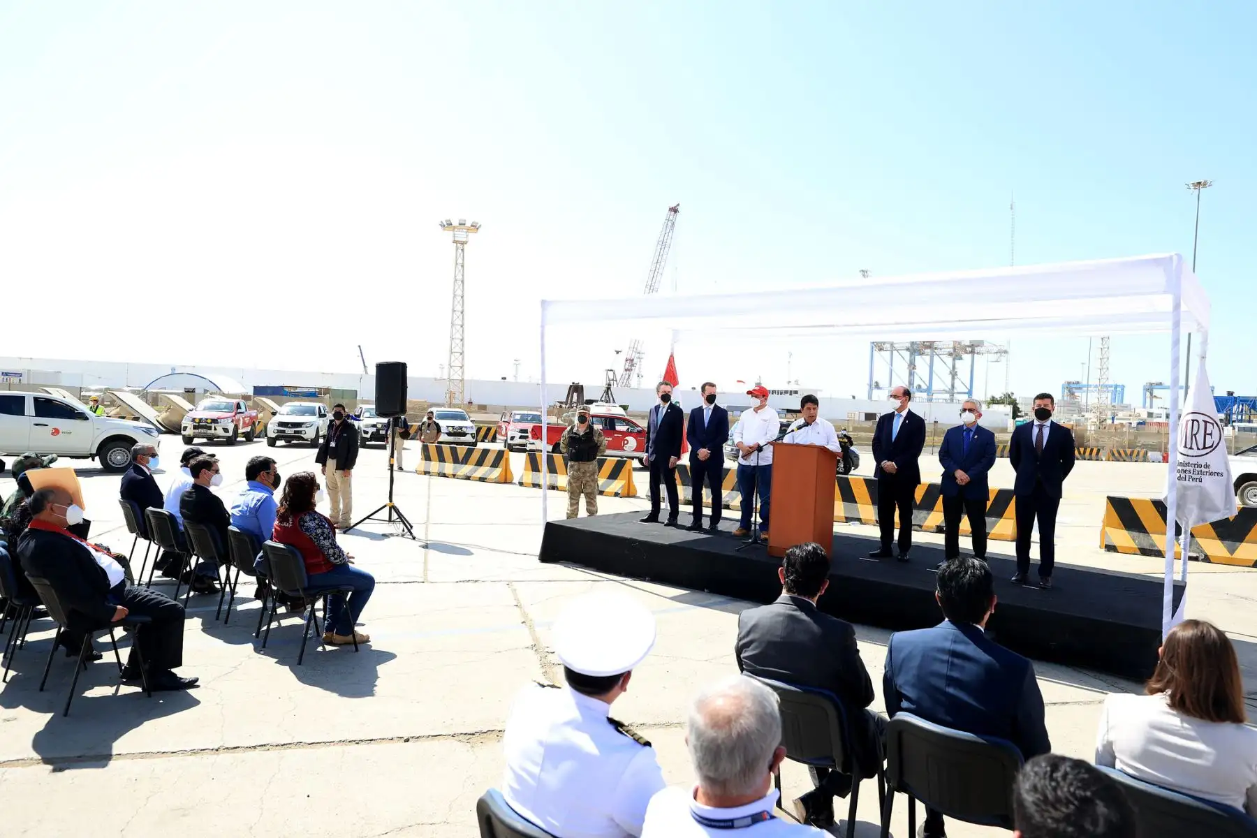 Presidente Pedro Castillo inaugura Unidad de Control Conjunto ( UCC) del puerto de Paita en Piura.
Foto: ANDINA/Prensa Presidencia