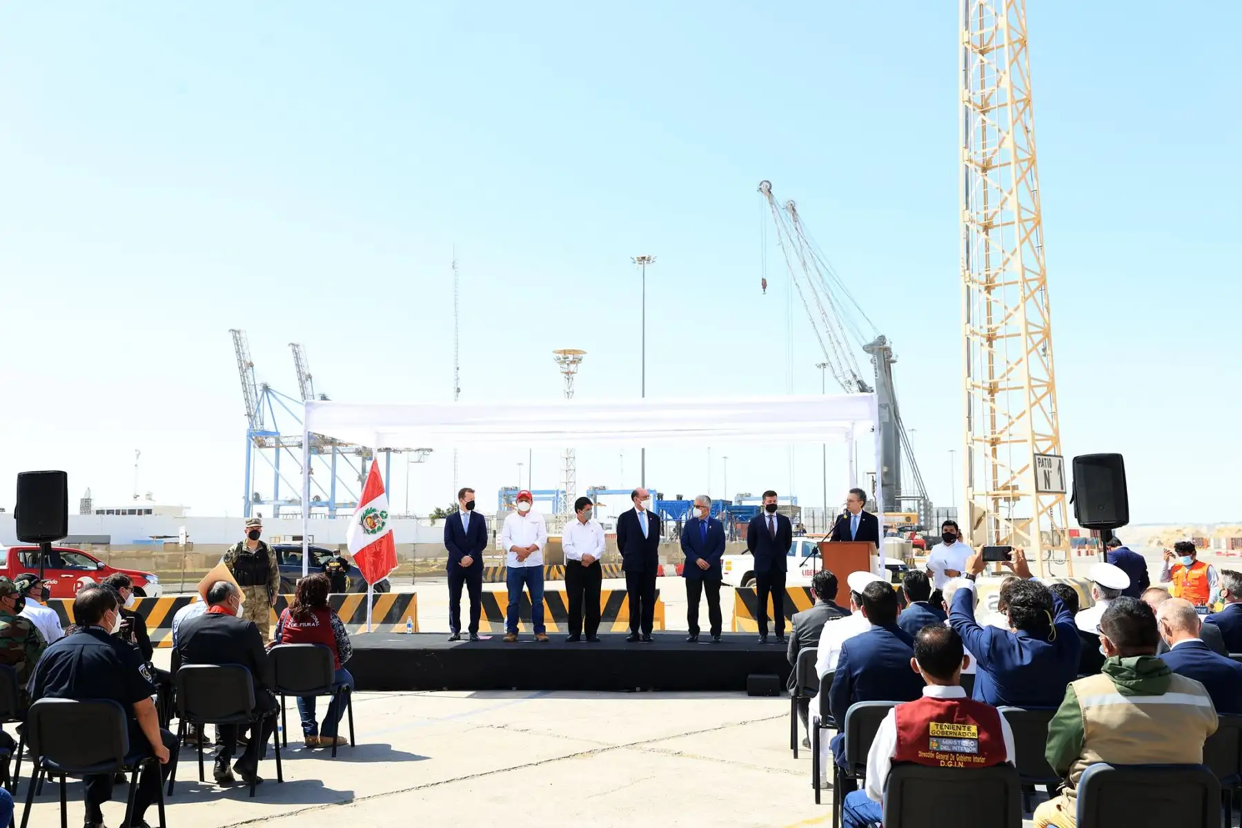 Presidente Pedro Castillo inaugura Unidad de Control Conjunto ( UCC) del puerto de Paita en Piura.
Foto: ANDINA/Prensa Presidencia