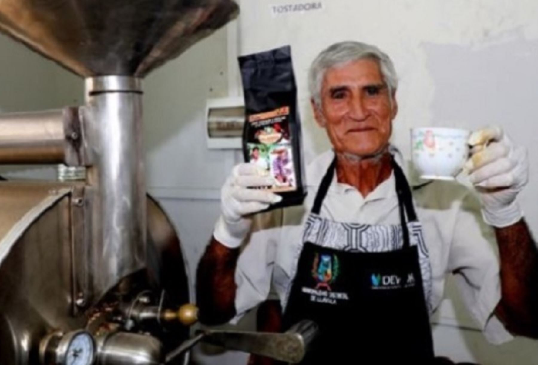 Máximo García Orosco, usuario del programa social Pensión 65, produce excelente café orgánico en Llaylla, provincia de Satipo, región Junín