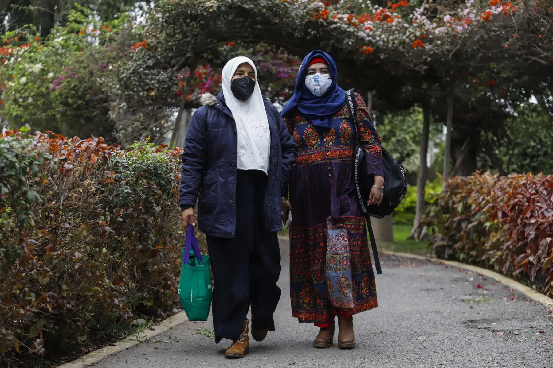 Integrantes de la Asociación Islam Perú celebraron esta tarde la festividad Eid al Adha, en el Parque de los Anillos, en Ate. Foto: ANDINA/Renato Pajuelo