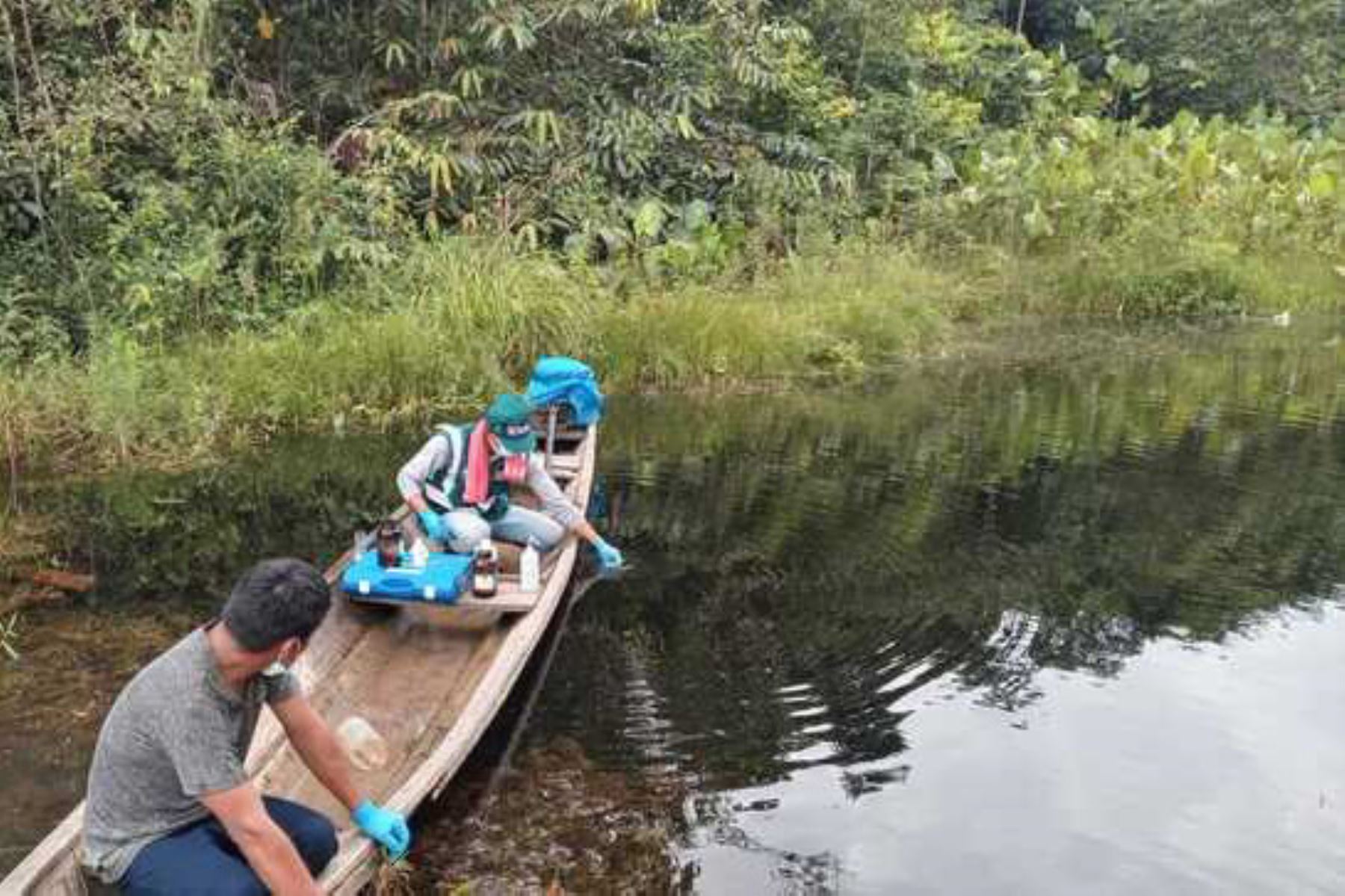 Profesionales de ALA Alto Amazonas recogieron muestras de agua en dos puntos de monitoreo en las quebradas Mojarayacu y Utco.
