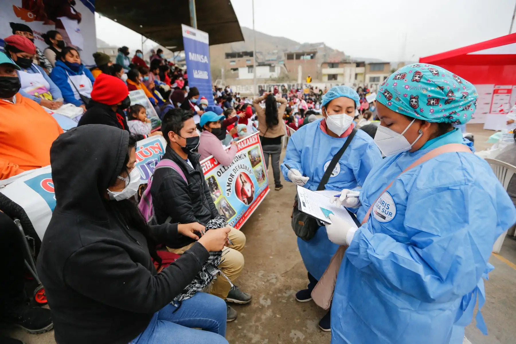 Minsa participa en la campaña de salud integral dirigida a 300 beneficiarios de las ollas comunes de Villa María del Triunfo.
Foto: ANDINA/Difusión