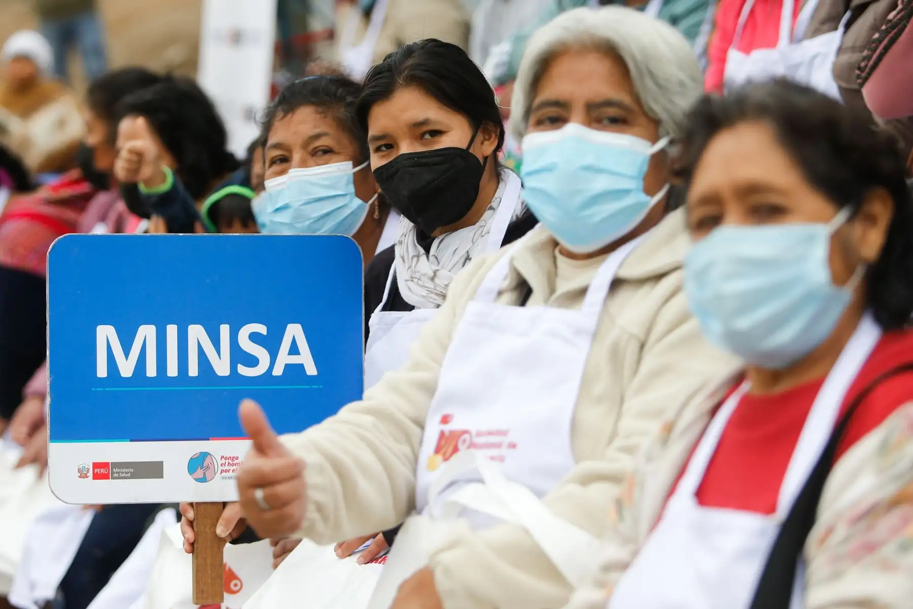 Minsa participa en la campaña de salud integral dirigida a 300 beneficiarios de las ollas comunes de Villa María del Triunfo.
Foto: Minsa