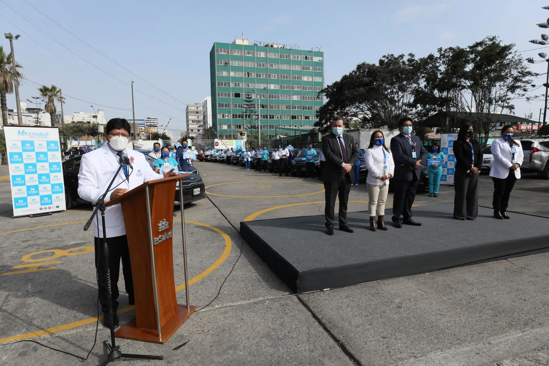 EsSalud presenta unidades móviles para la atención de los pacientes de Padomi.
Foto: EsSalud