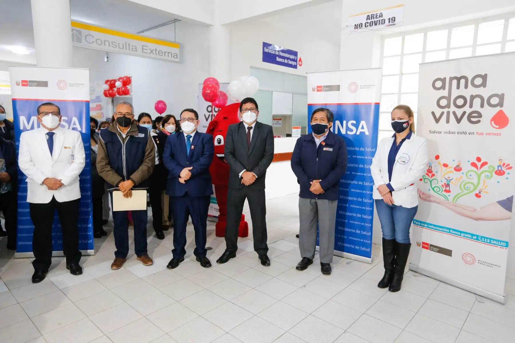 Minsa inaugura el banco de sangre y reabre el centro quirúrgico del centro materno infantil José Carlos Mariátegui en Villa María del Triunfo.
Foto: Minsa