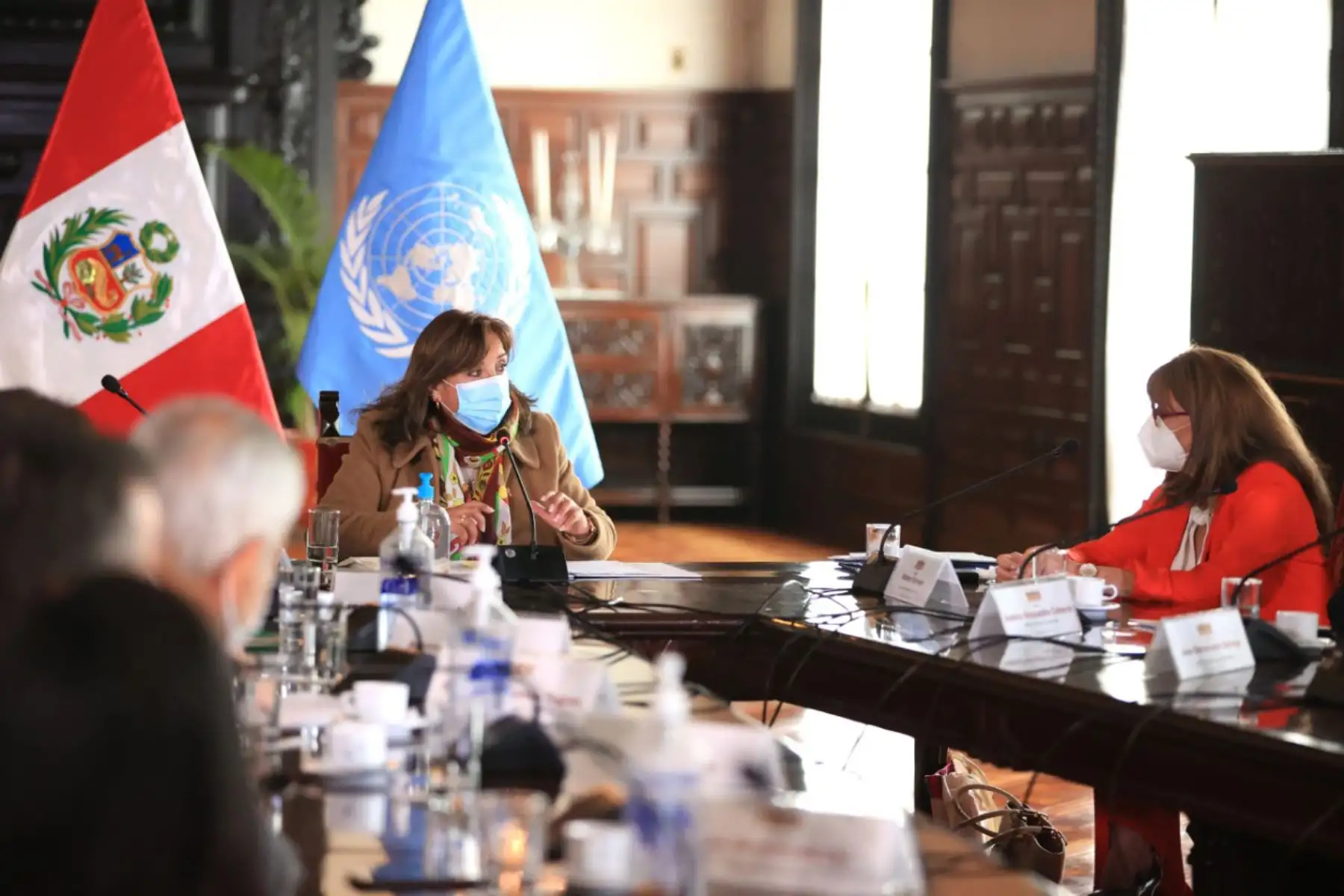 La ministra de Desarrollo e Inclusión Social, Dina Boluarte lidera una reunión multisectorial con la secretaria general de UNCTAD, Rebeca Grynspan a fin de priorizar los emprendimientos con enfoque de género en el marco de la reactivación económica pospandemia en el país.
Foto: Midis