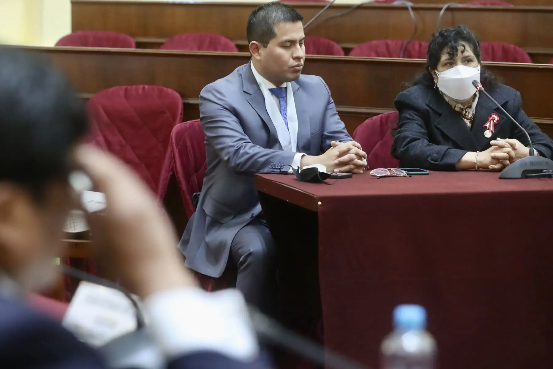 La primera dama de la Nación, Lilia Paredes, se presenta esta mañana en la Comisión de Fiscalización en el Congreso de la República. Foto: Congreso