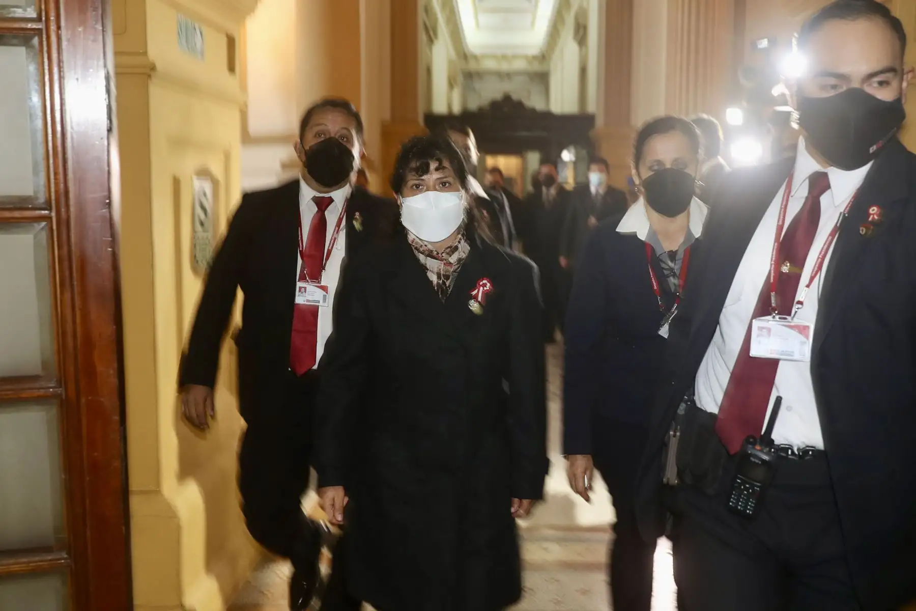 La primera dama de la Nación, Lilia Paredes, se presenta esta mañana en la Comisión de Fiscalización en el Congreso de la República. Foto: Congreso