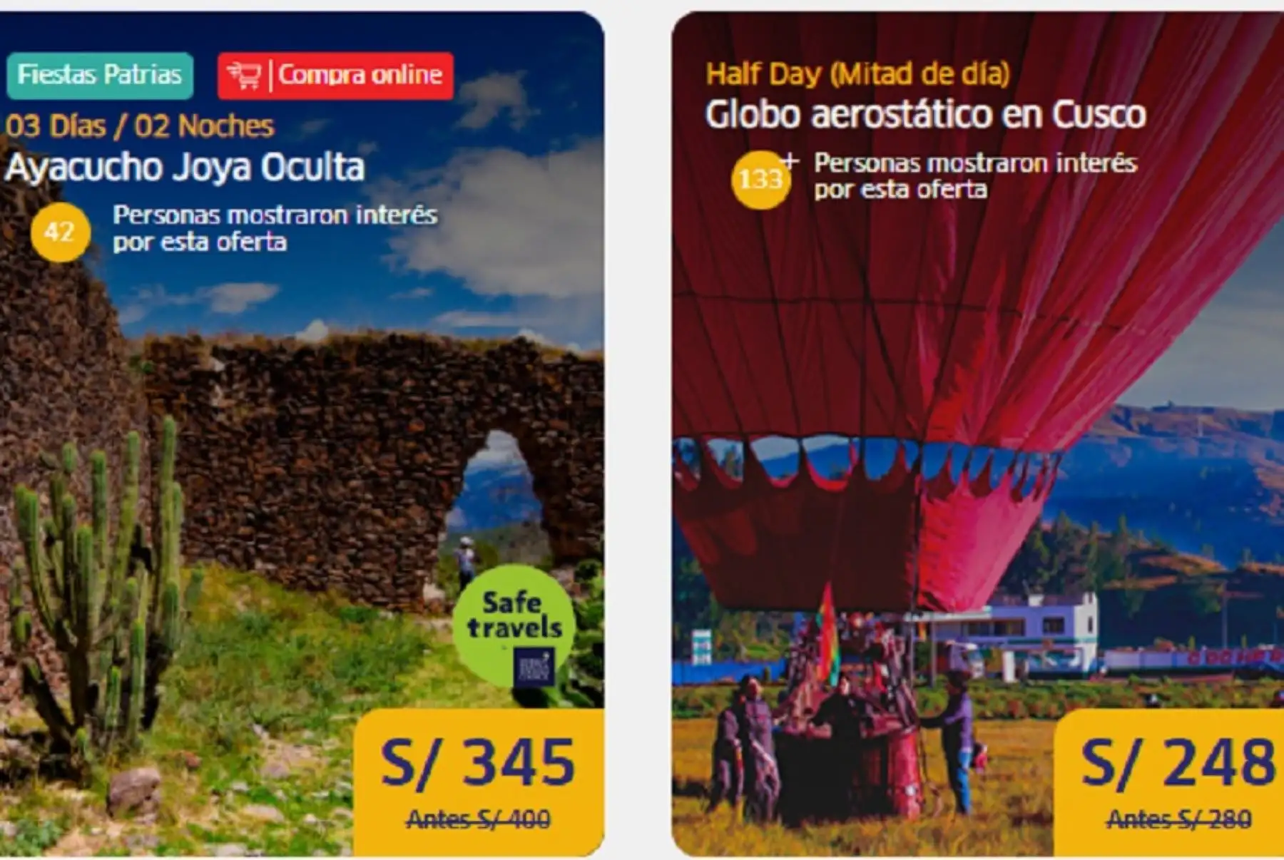 Si aún no has decidió adónde viajar en el próximo feriado largo por Fiestas Patrias, recuerda que en la plataforma ¿Y tú qué planes? de Promperú están disponibles atractivas ofertas de viaje y de hospedaje con importantes descuentos para conocer o volver a visitar fascinantes destinos ubicados en diversas regiones del país.