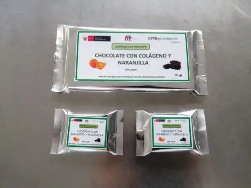 Chocolate con colágeno, será el novedoso producto, elaborado por el CITEagroindustrial Oxapampa, que presentará el Instituto Tecnológico de la Producción en el Salón del Cacao y Chocolate 2022 que se inaugura mañana en Lima.