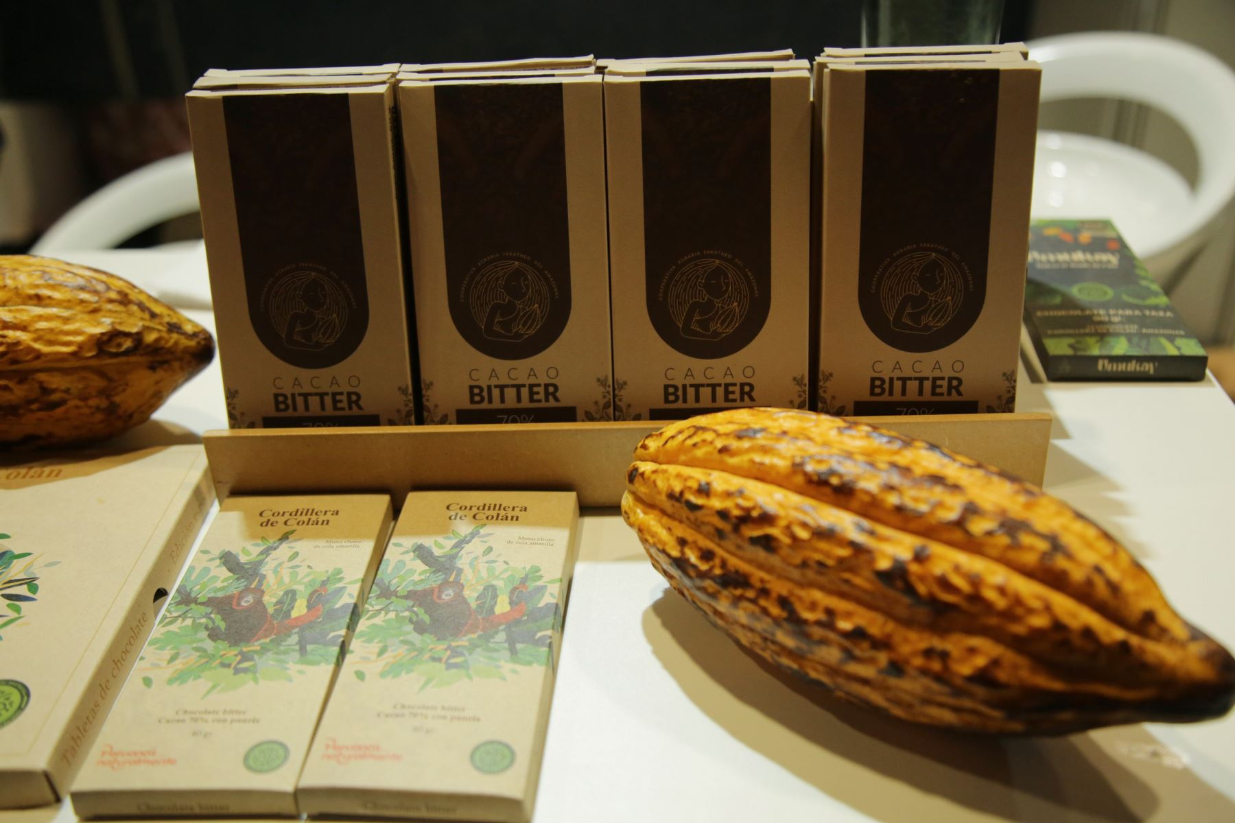 La marca de chocolates Cordillera de Colán presentó su edición especial de chocolates alusivos a especies de fauna silvestre de la región Amazonas. Foto: ANDINA/Sernanp.