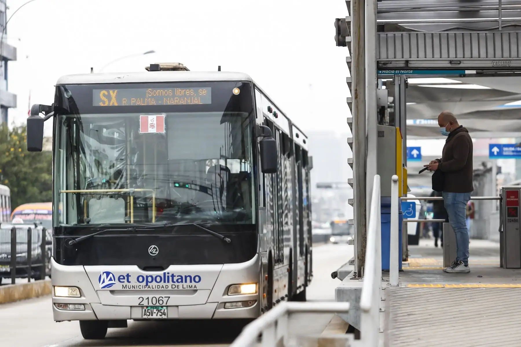 Servicio de transporte urbano El Metropolitano. ANDINA
