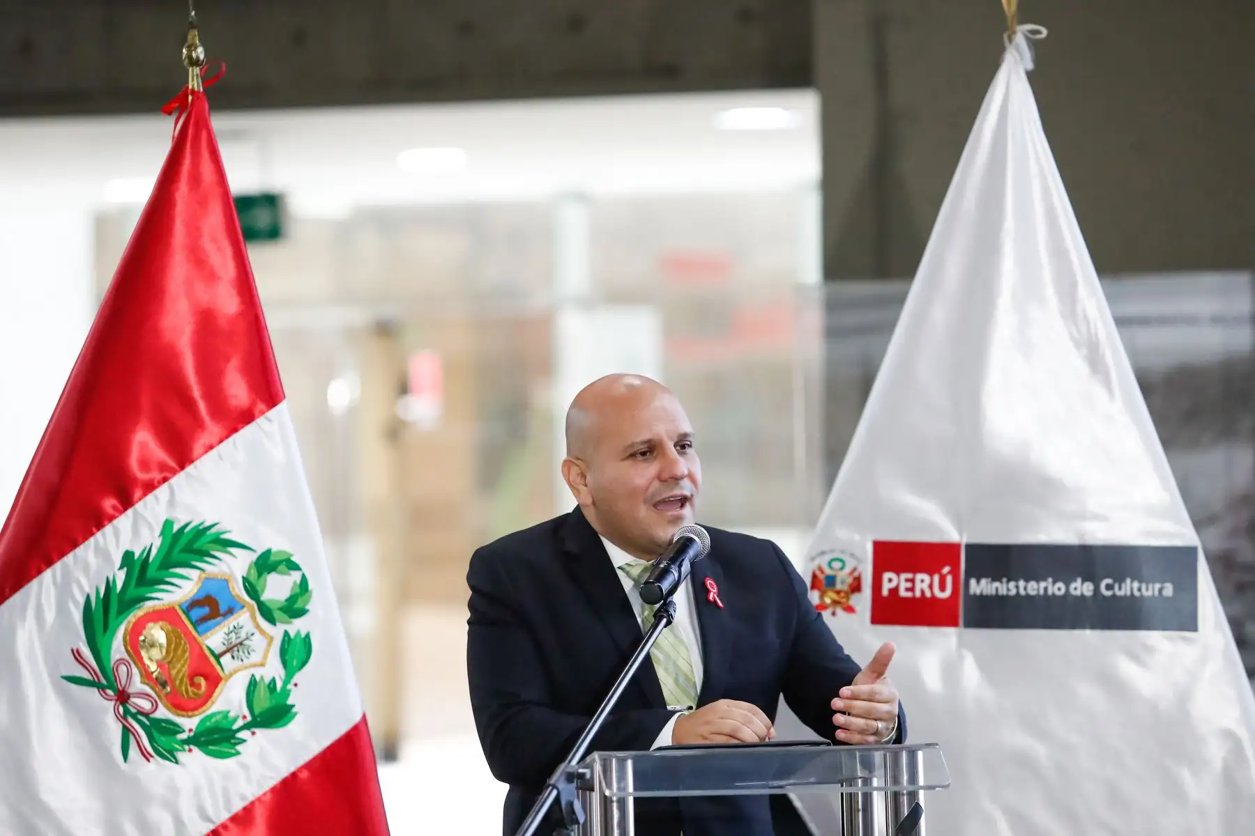 La actividad contó con la presencia del ministro de Cultura, Alejandro Salas y la presidenta del Consejo Directivo de OSITRÁN, Verónica Zambrano. Foto: ANDINA/ Renato Pajuelo