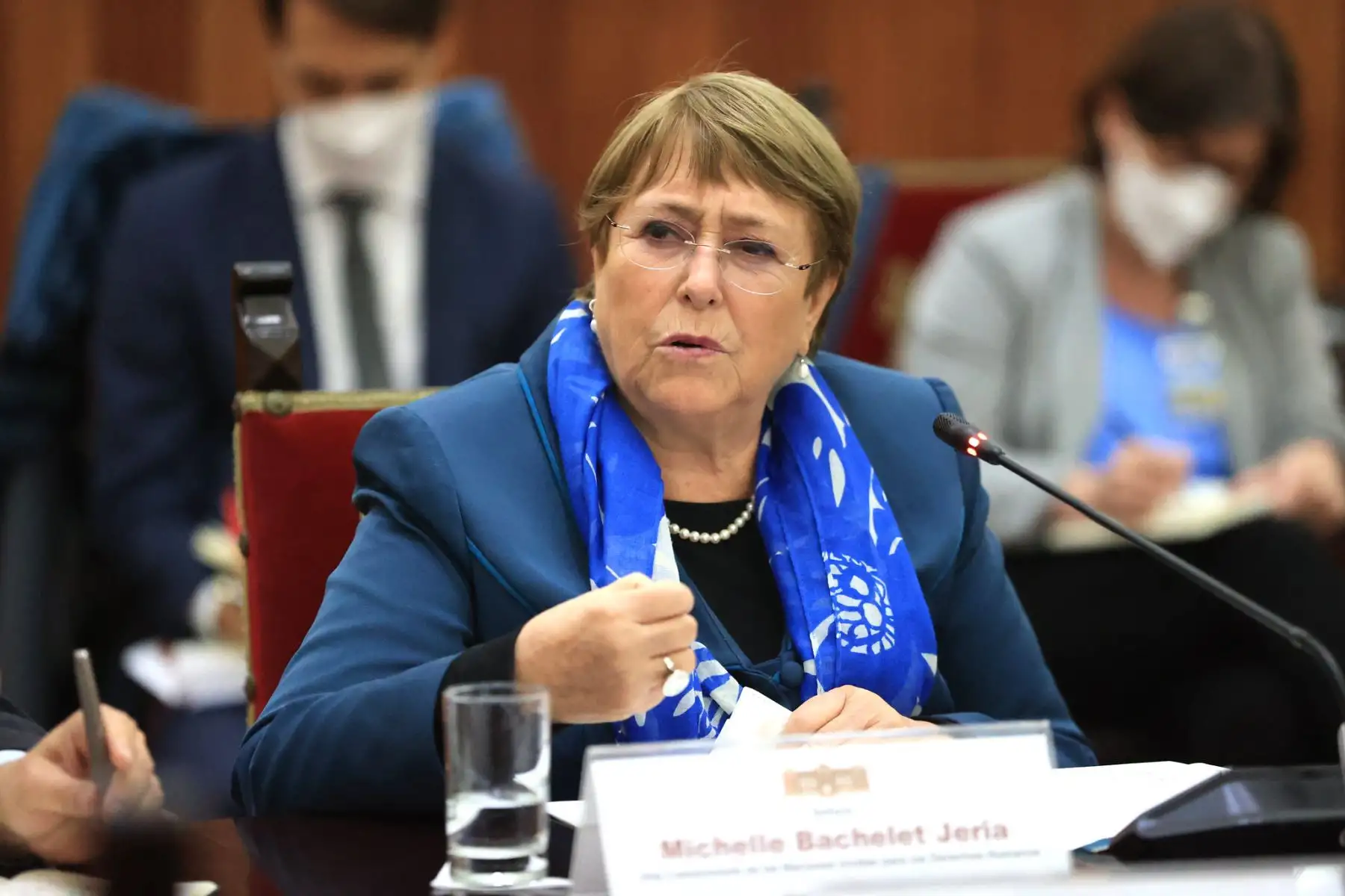 En el marco de la visita oficial de la Alta Comisionada de la ONU para Derechos Humanos en nuestro país,  Michelle Bachelet ; el Canciller Cesar Landa  preside las reuniones temáticas sostenidas entre ministros de Estado sobre los avances y desafíos en materia de DDHH.
Foto: ANDINA/ Prensa Presidencia