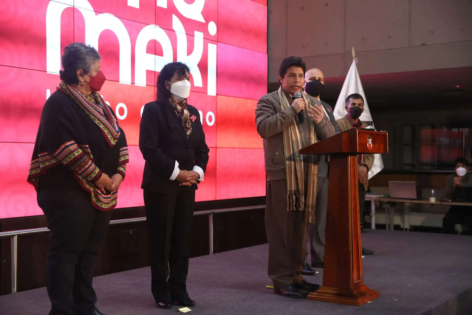 Presidente de la República, Pedro Castillo, participó en la inauguración de la Feria  “Ruraq Maki, Encuentro Cultural” que va desde el jueves 21 hasta el 31 de julio, de 10:00 a 20:00 horas, en el Museo de la Nación. Foto: ANDINA/Prensa Presidencia