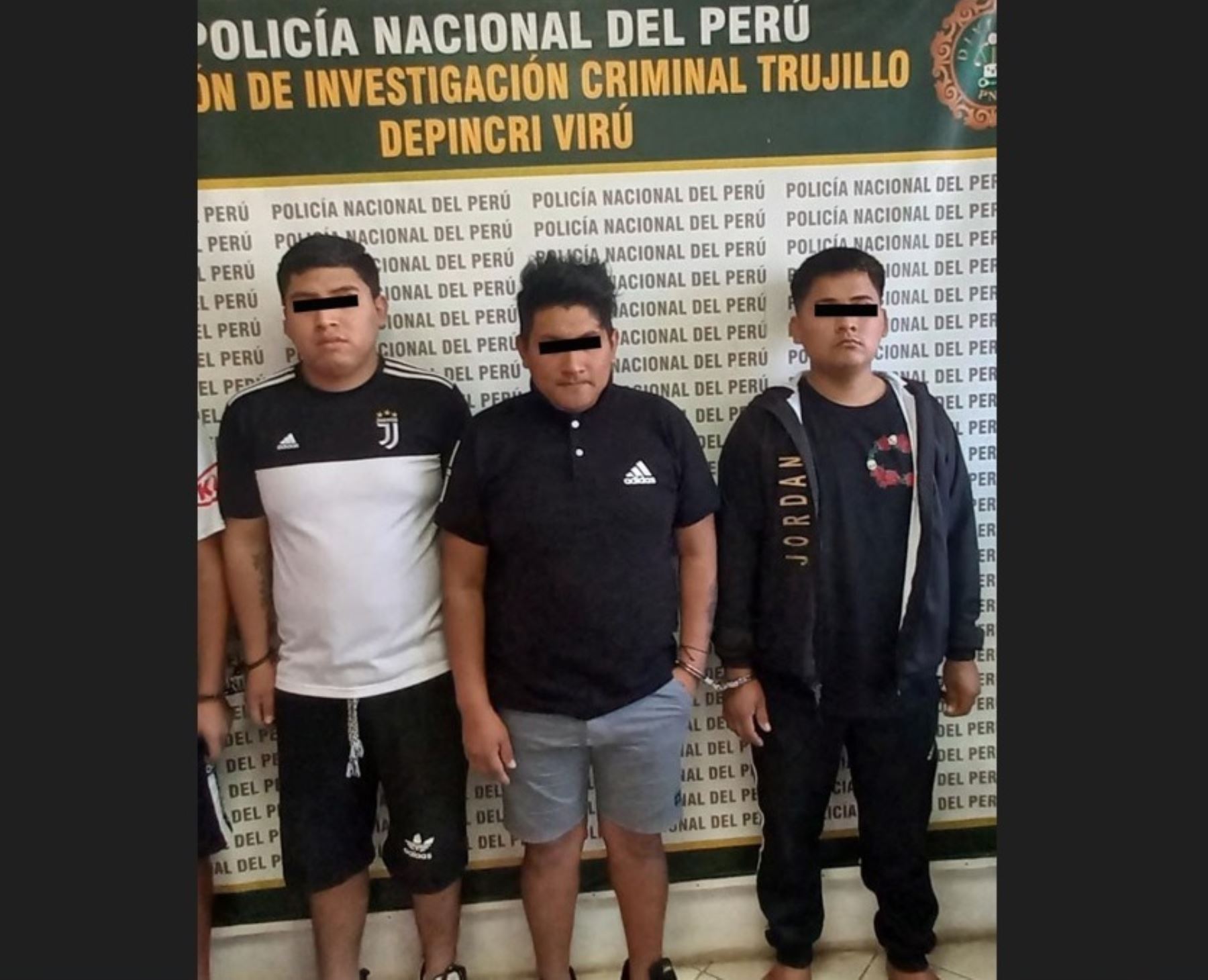 Policía Nacional desarticula banda criminal "Los injertos de Laredo" que operaba en la provincia de Virú, en La Libertad, y captura a cuatro presuntos integrantes. ANDINA/Difusión