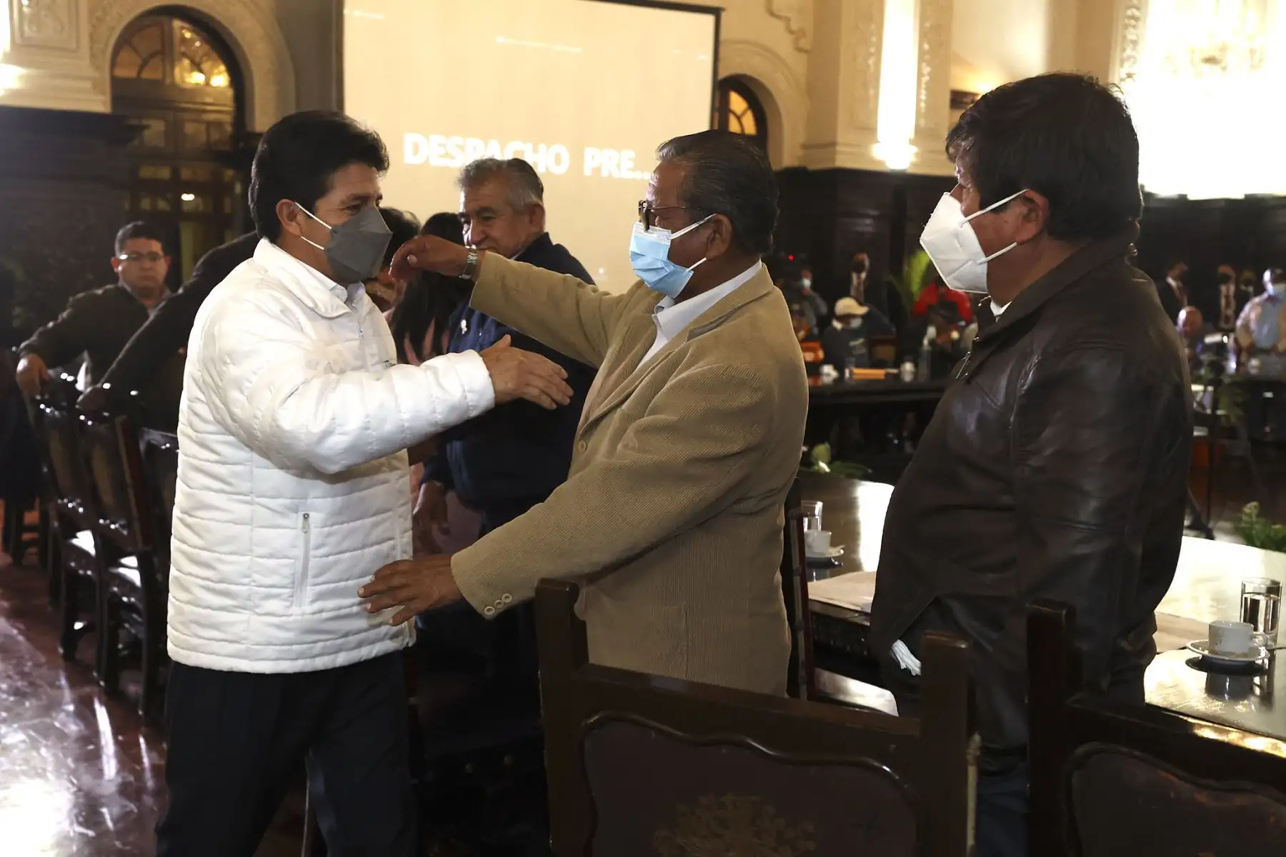 Presidente Pedro Castillo lidera reunión con representantes de gremios arroceros.
Foto: ANDINA/Prensa Presidencia