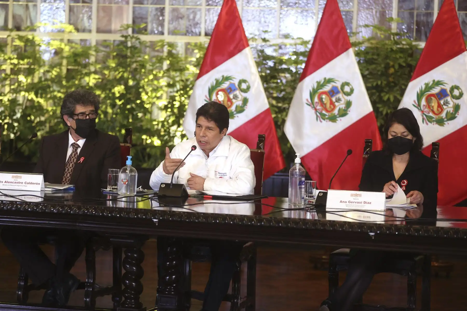 Presidente Pedro Castillo lidera reunión con representantes de gremios arroceros.
Foto: ANDINA/Prensa Presidencia