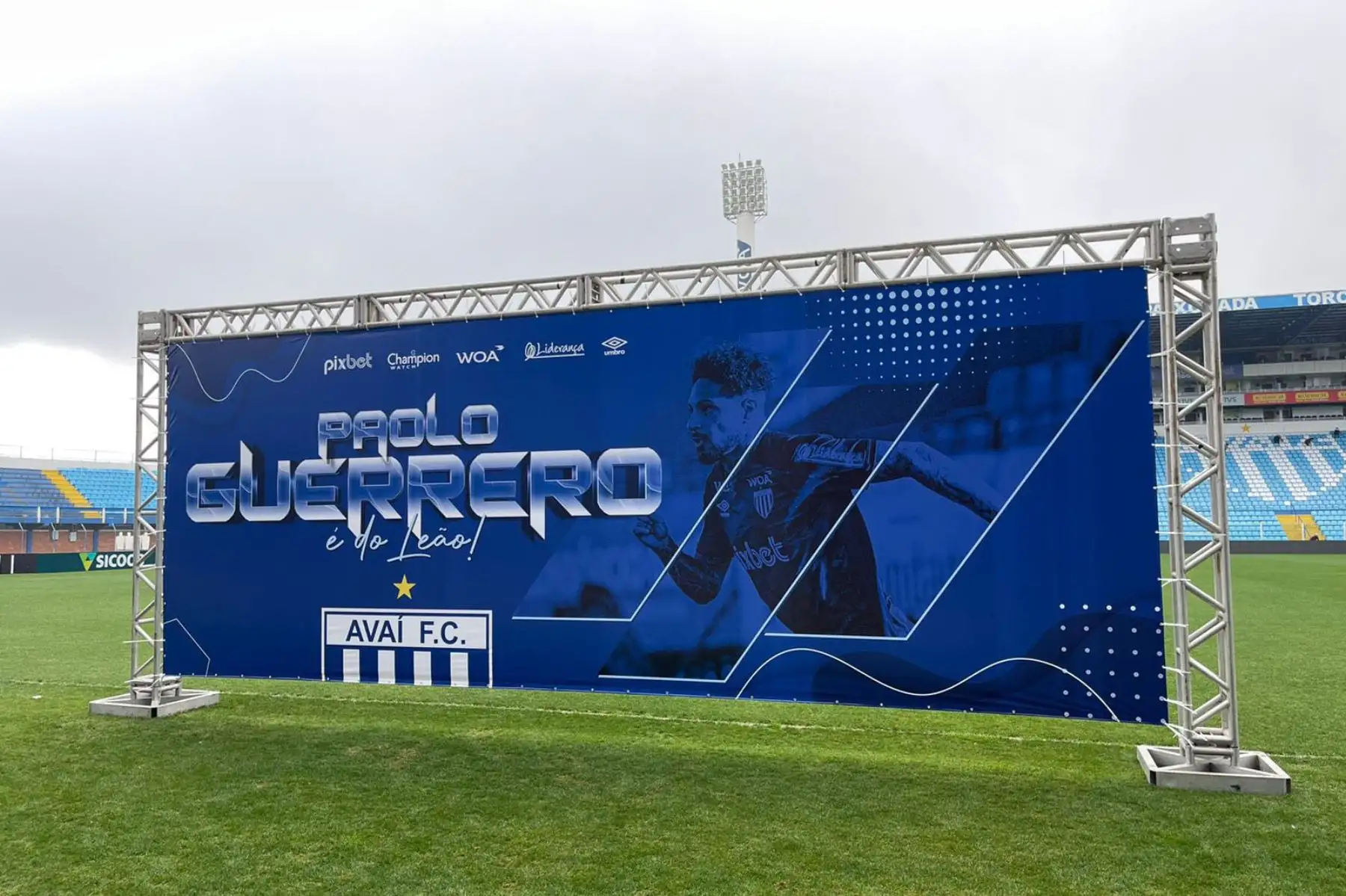Paolo Guerrero es presentado ante la afición de su nuevo club Avaí.  "El Depredador" lucirá la camiseta con el número 99 de cara a los torneos de la serie A de Brasil.
Foto: @AvaiFC