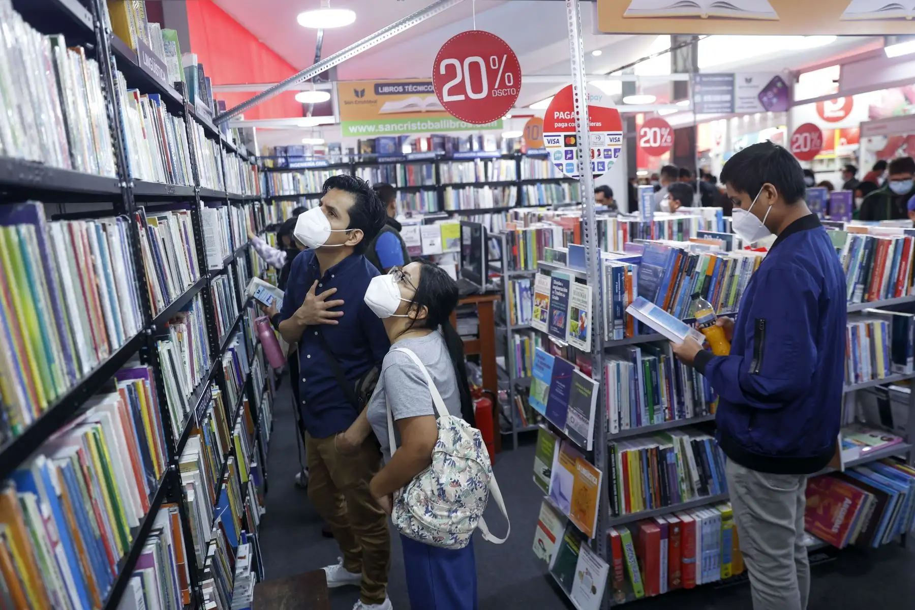 La 26ª Feria Internacional del Libro de Lima (FIL Lima 2022) abrió sus puertas del 22 de julio a 7 de agosto, en el parque Próceres de la Independencia, ubicado en la cuadra 16 de la avenida Salaverry, en Jesús María. El evento retornó a la presencialidad, después de dos años a causa de la pandemia del covid-19. Foto: ANDINA/ Carla Patiño