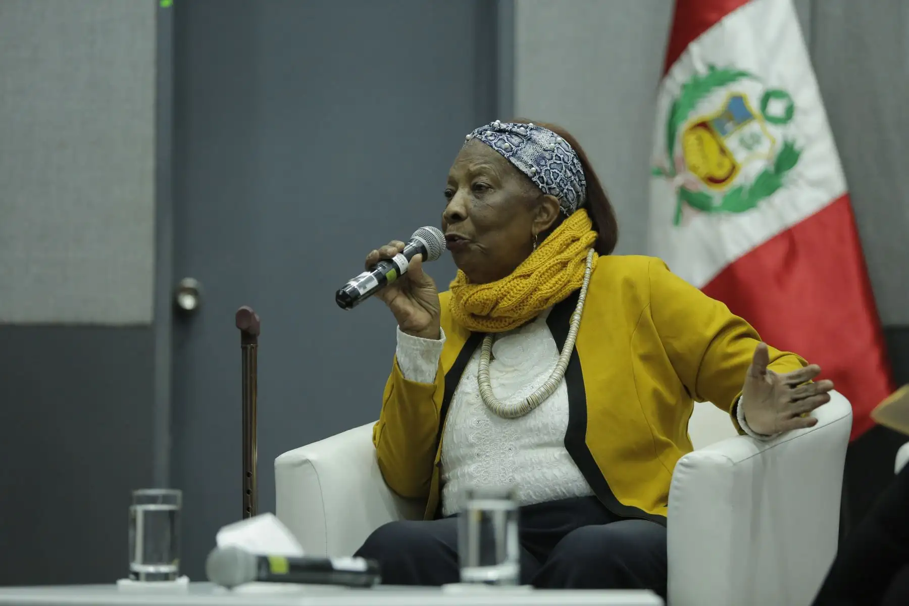 Delia Zamudio es una reconocida activista por los derechos humanos de las mujeres afroperuanas y de las trabajadoras y trabajadores. También una activa dirigenta barrial y sindical. En 1975 fue elegida como Secretaria General de la Confederación General de Trabajadores del Perú (CGTP) siendo la primera mujer en ocupar ese cargo. Sensible a la violencia de género, convirtió su hogar en Casa refugio para mujeres y niñas víctimas de violencia física y sexual. 
Foto: ANDINA/MIMP