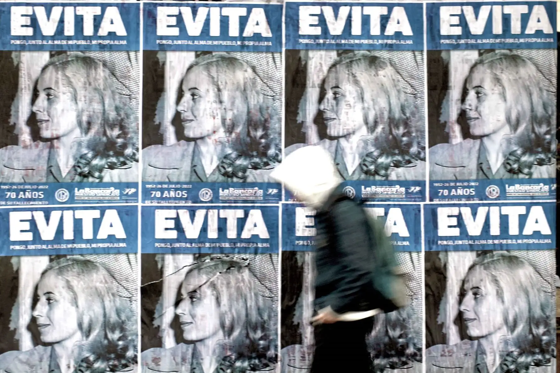 Para recordar a Evita, el Gobierno de Fernández ha organizado una serie de actividades especiales, incluyendo conciertos, muestras, performances, programas temáticos de radio, proyecciones y transmisión de sus discursos. Foto: AFP