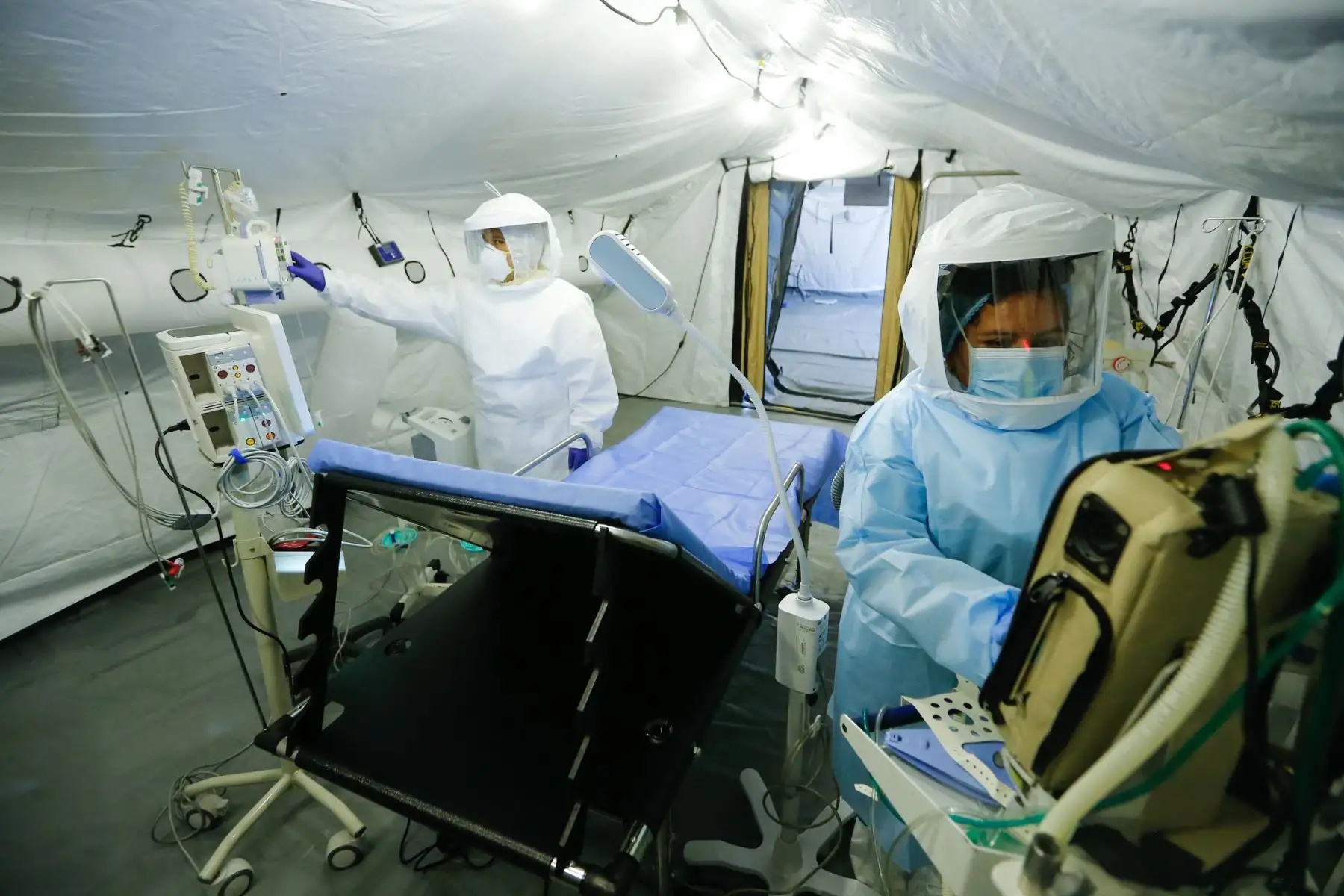 Ministerio de Salud realiza  un simulacro para evaluar las acciones de respuesta ante posible inoperatividad de los establecimientos de salud luego de un sismo, como parte del Plan de Continuidad Operativa del Minsa.
Foto: Minsa