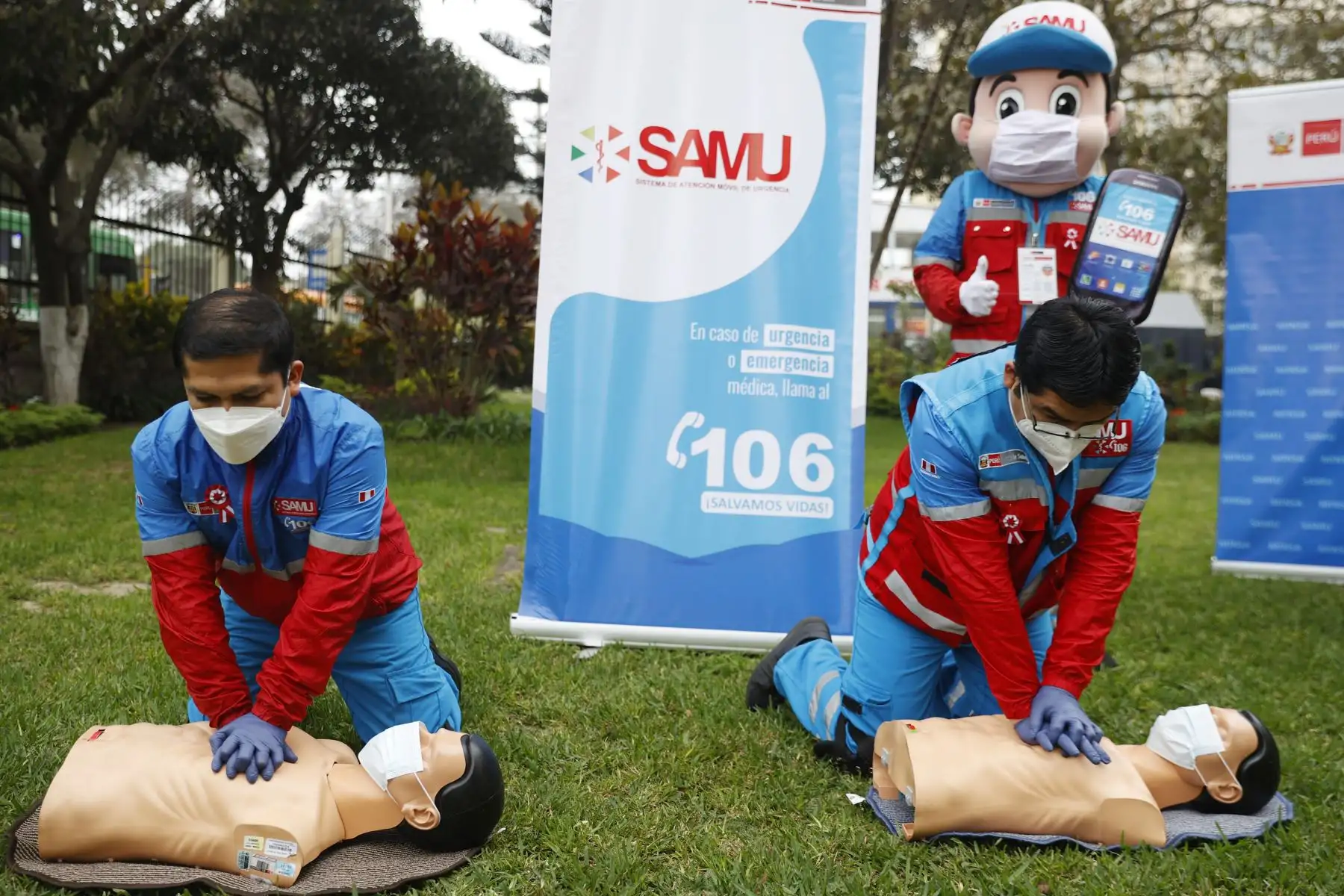 SAMU brinda recomendaciones en primeros auxilios para evitar emergencias durante feriado largo. Un total de 100 profesionales de la salud, estarán en alerta permanente para atender cualquier contingencia. Foto: ANDINA/Melina Mejía