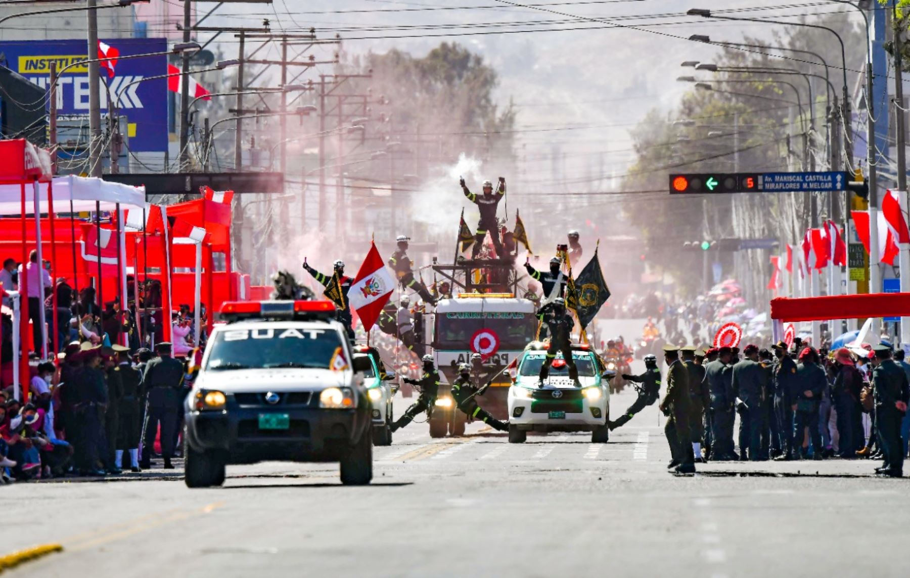 Arequipa celebró Parada y desfile militar después de 2 años de suspensión por la pandemia de covid-19. Foto: Cortesía/ Diego Ramos