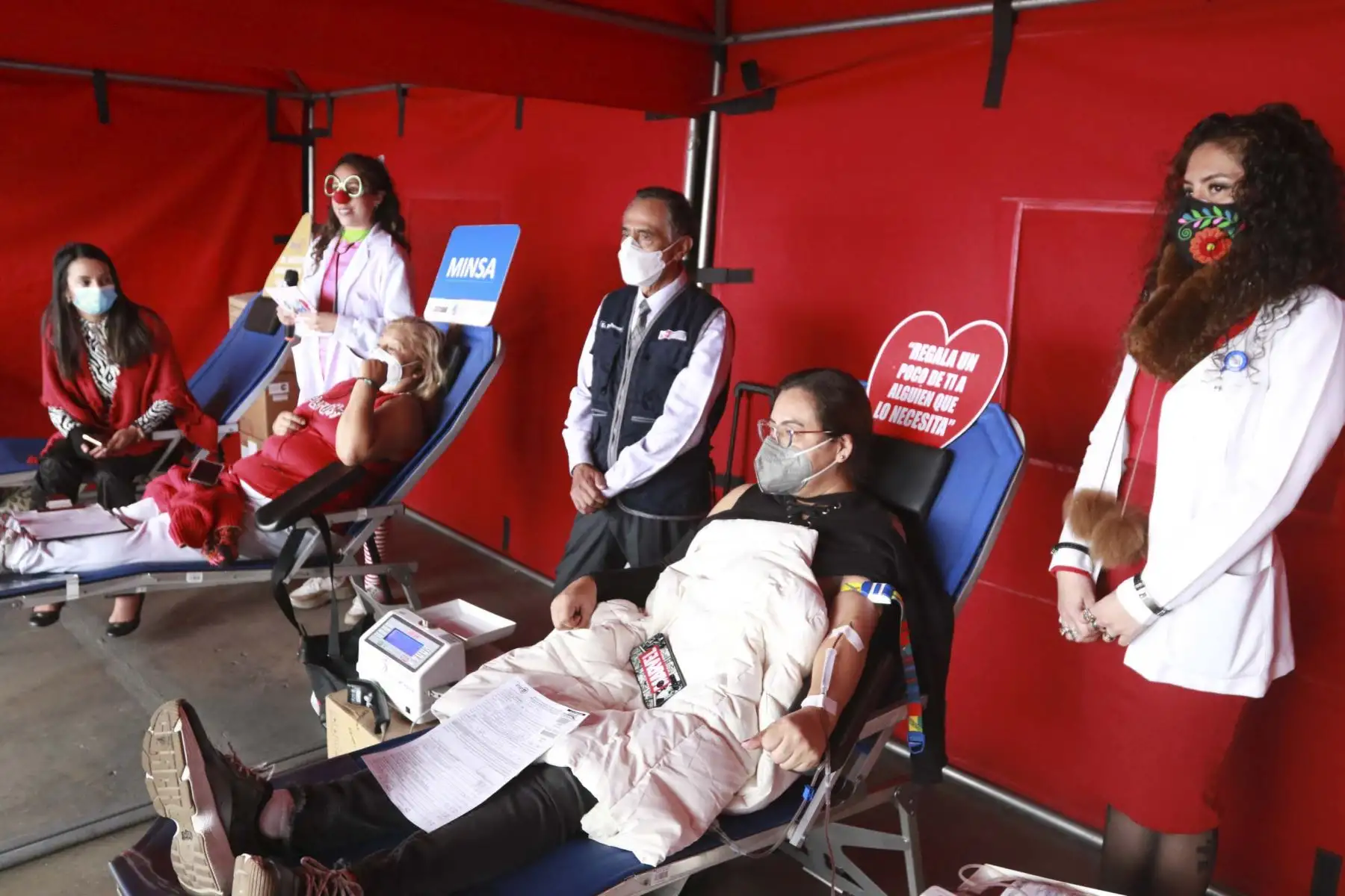 Ministerio de Salud realizó campaña de donación de sangre en Plaza San Miguel. Foto: ANDINA/Héctor Vinces